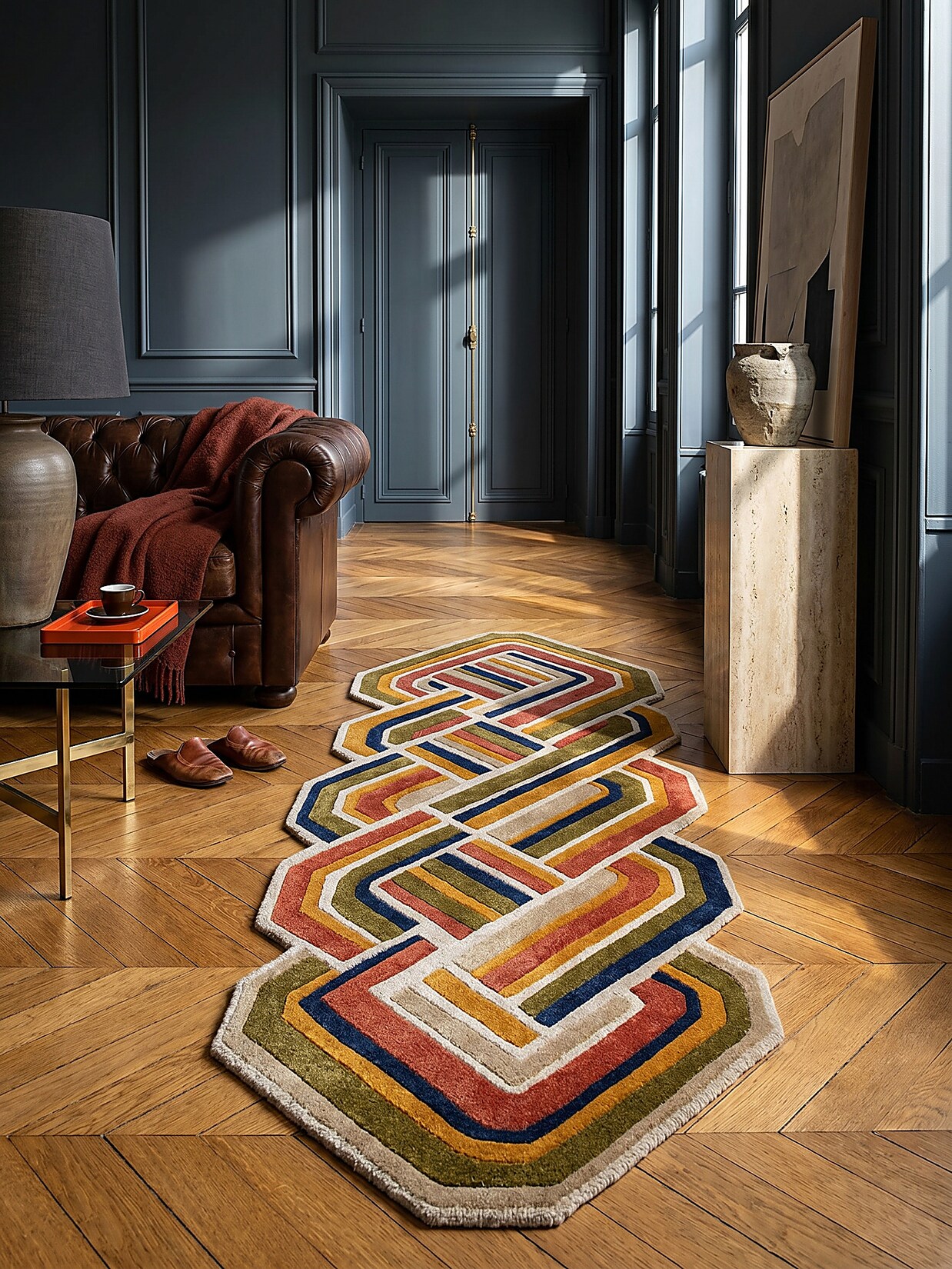 Läufer Wolle Terrakotta 80 x 300 cm - SOAR Kadima Design
