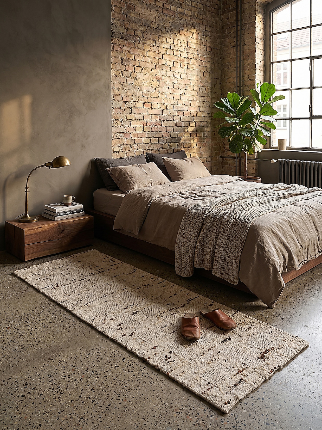 Läufer Wollmischung Natur 80 x 300 cm - ELIN Kadima Design