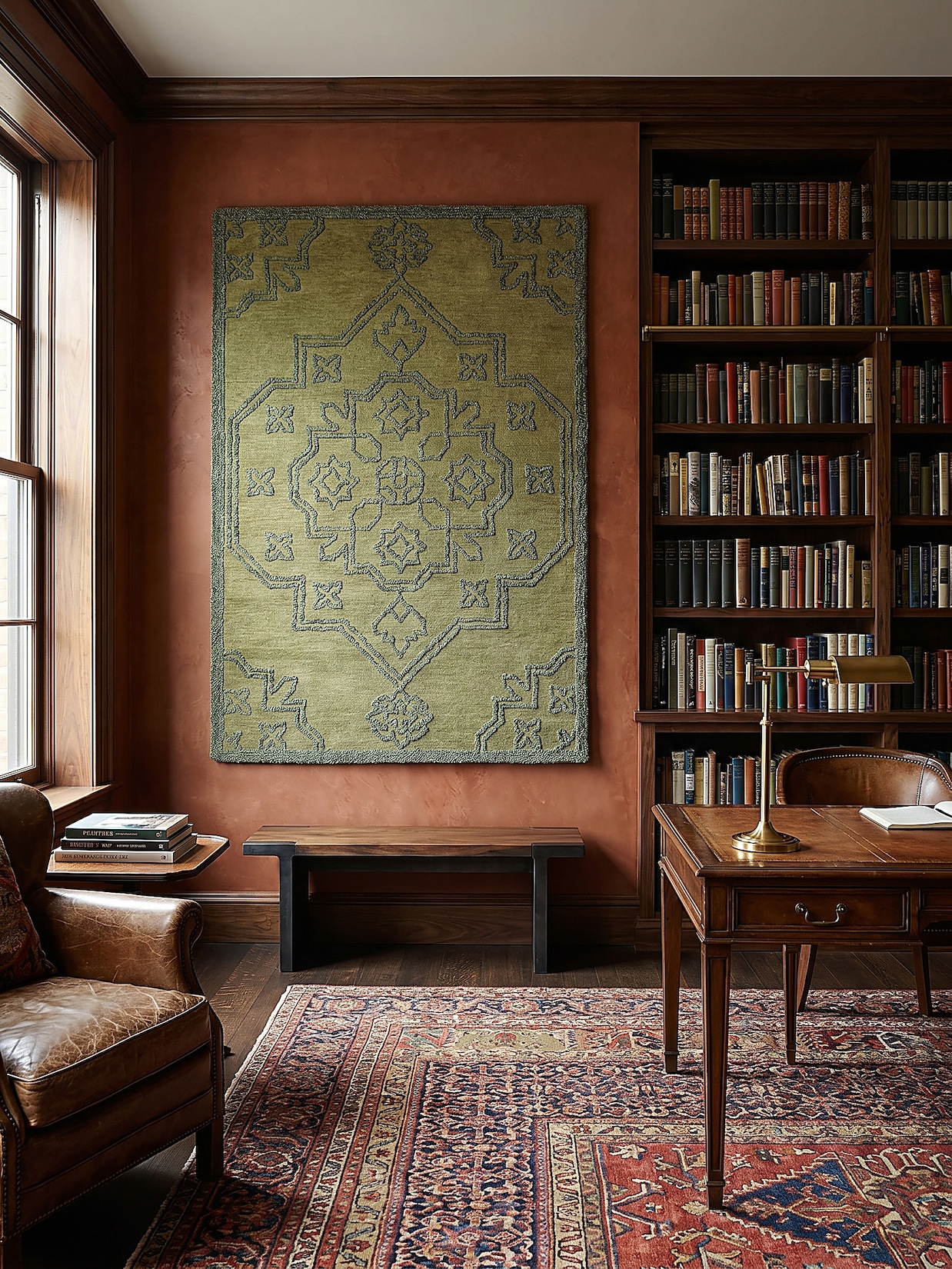 Wollteppich Kurzflor Grün 160 x 230 cm - TINGIR Kadima Design