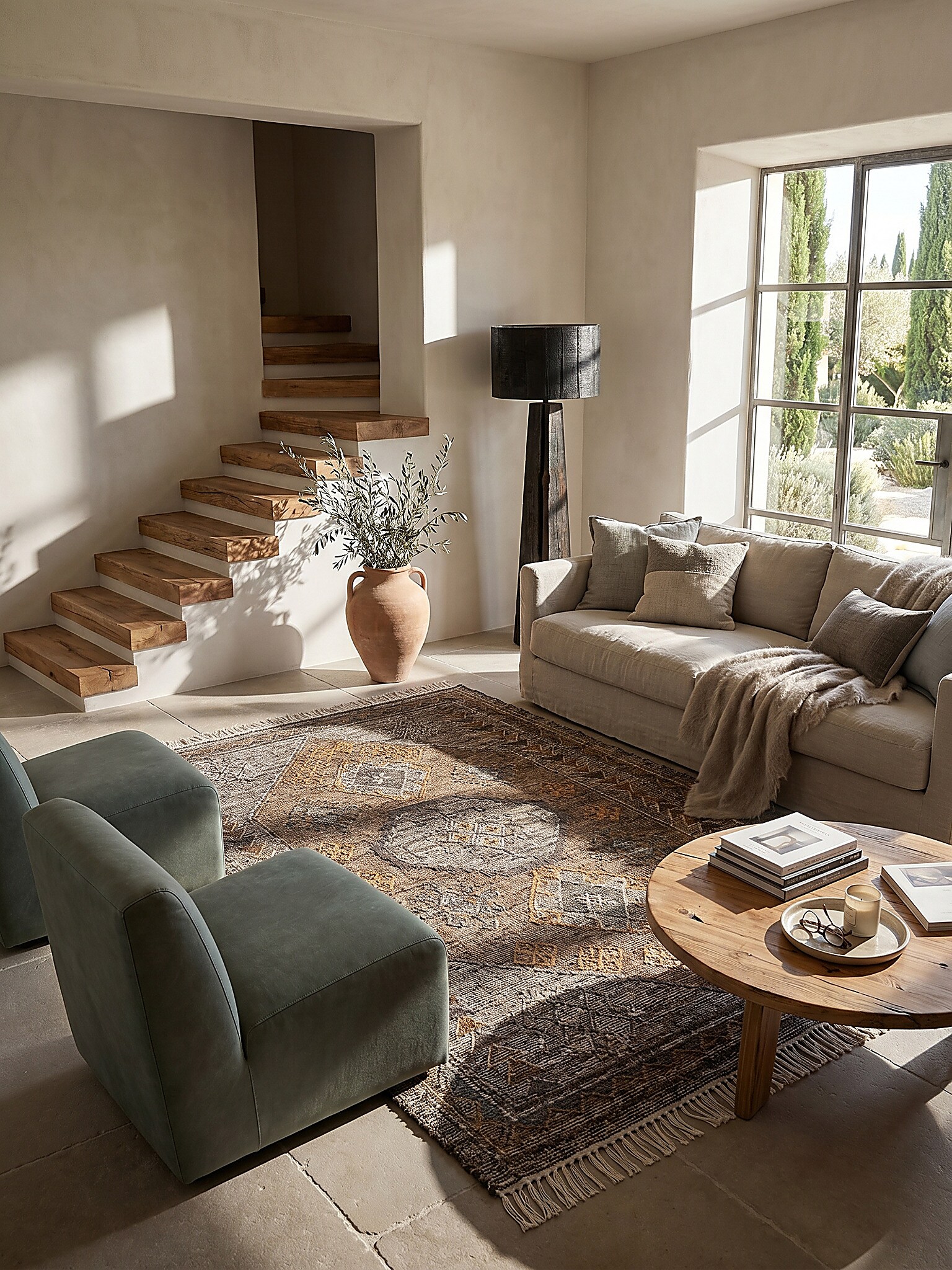 Flachgewebe-Teppich Orient Natur 160 x 230 cm - BERMEO | Kadima Design 