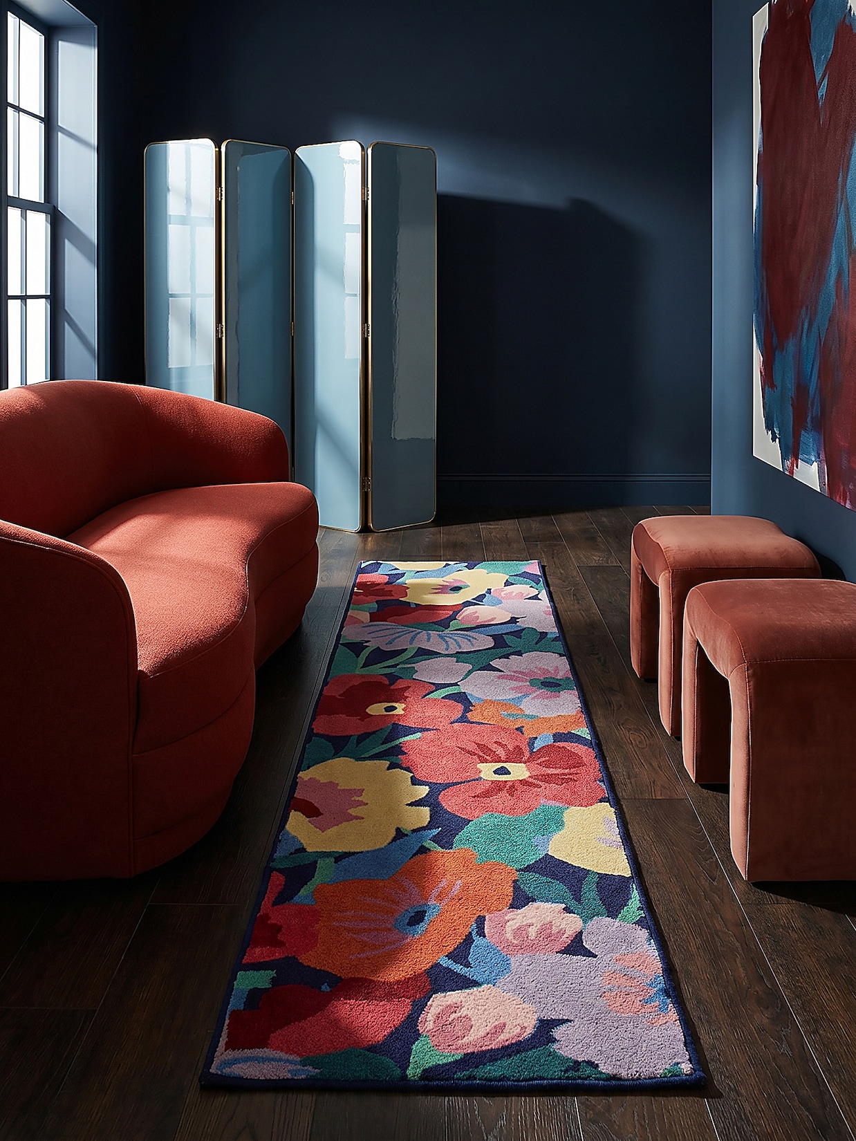 Läufer Blumen Bunt 80 x 300 cm - DAHLIA Kadima Design