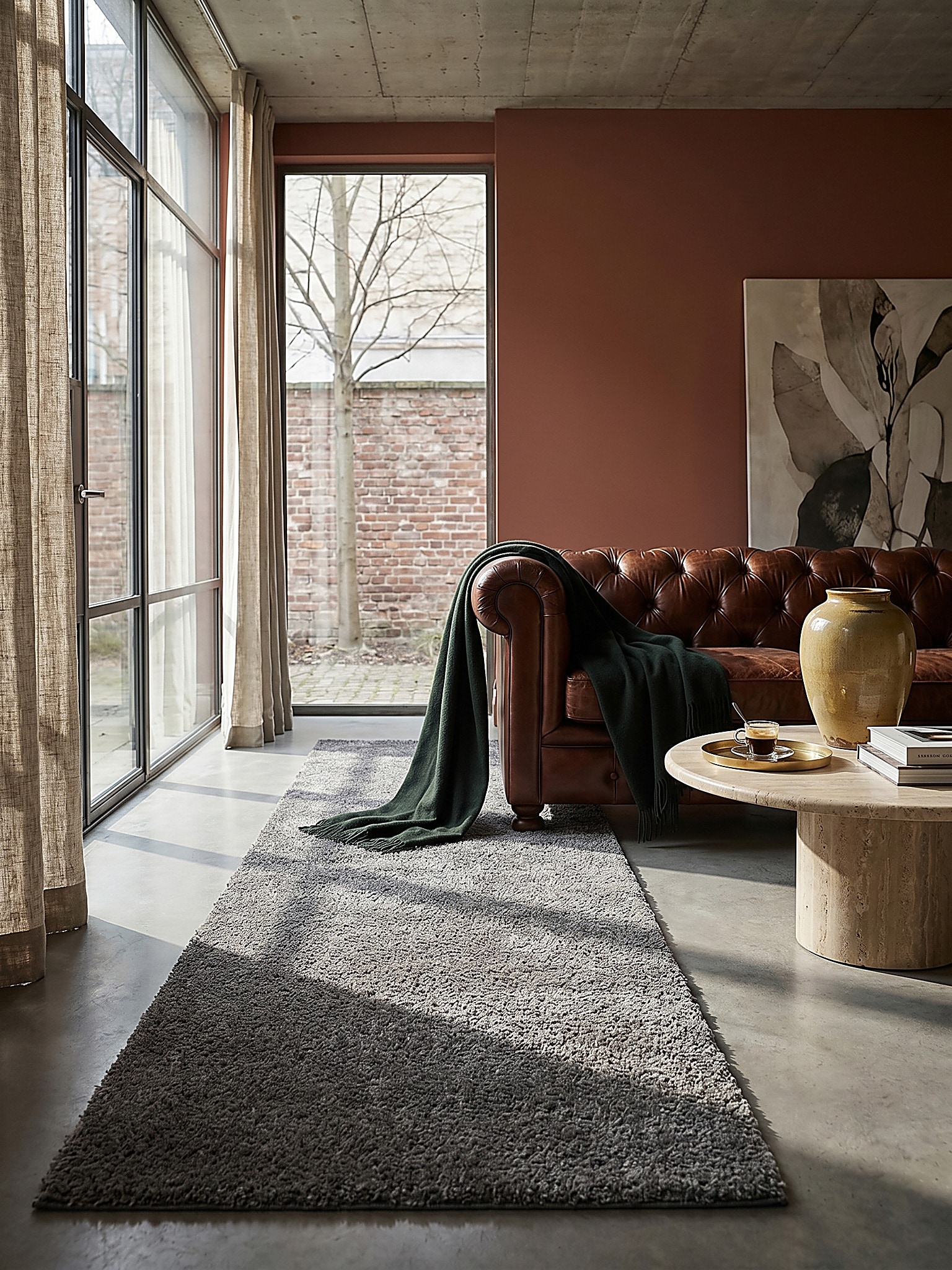 Shaggy-Teppich waschbar Dunkelgrau 80 x 150 cm - DIADEM | Kadima 