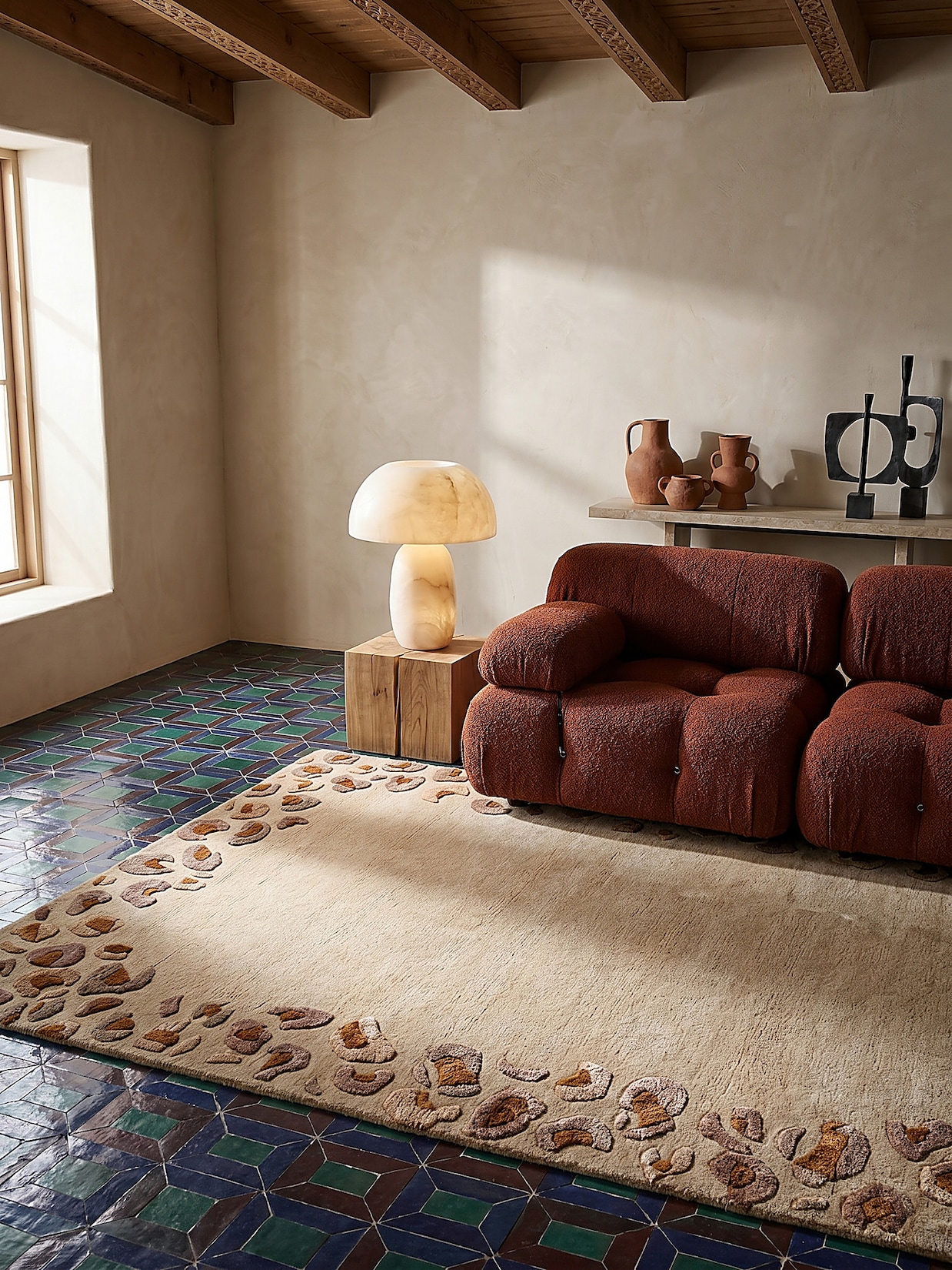 Teppich Wollmischung Natur 200 x 300 cm - SABLE Kadima Design