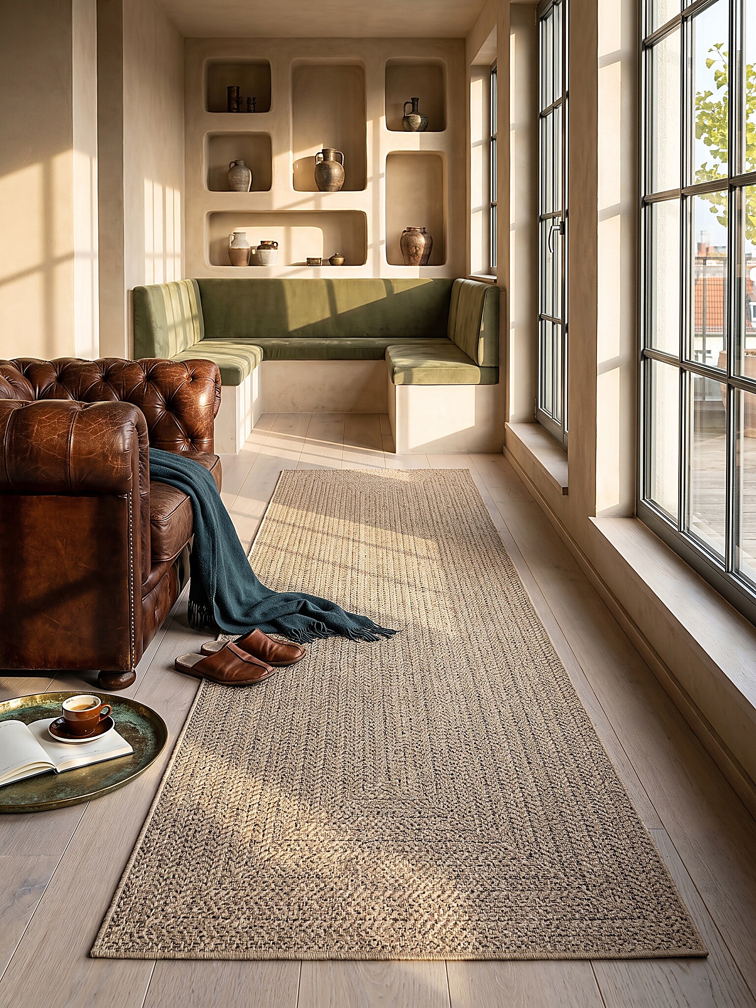 L&auml;ufer Flachgewebe Natur 60x180 cm - CORDEV | Kadima Design 