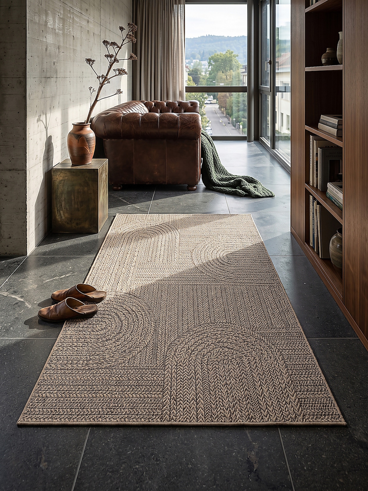 Läufer Flachgewebe Natur 80x150 cm - CORDEV Kadima Design