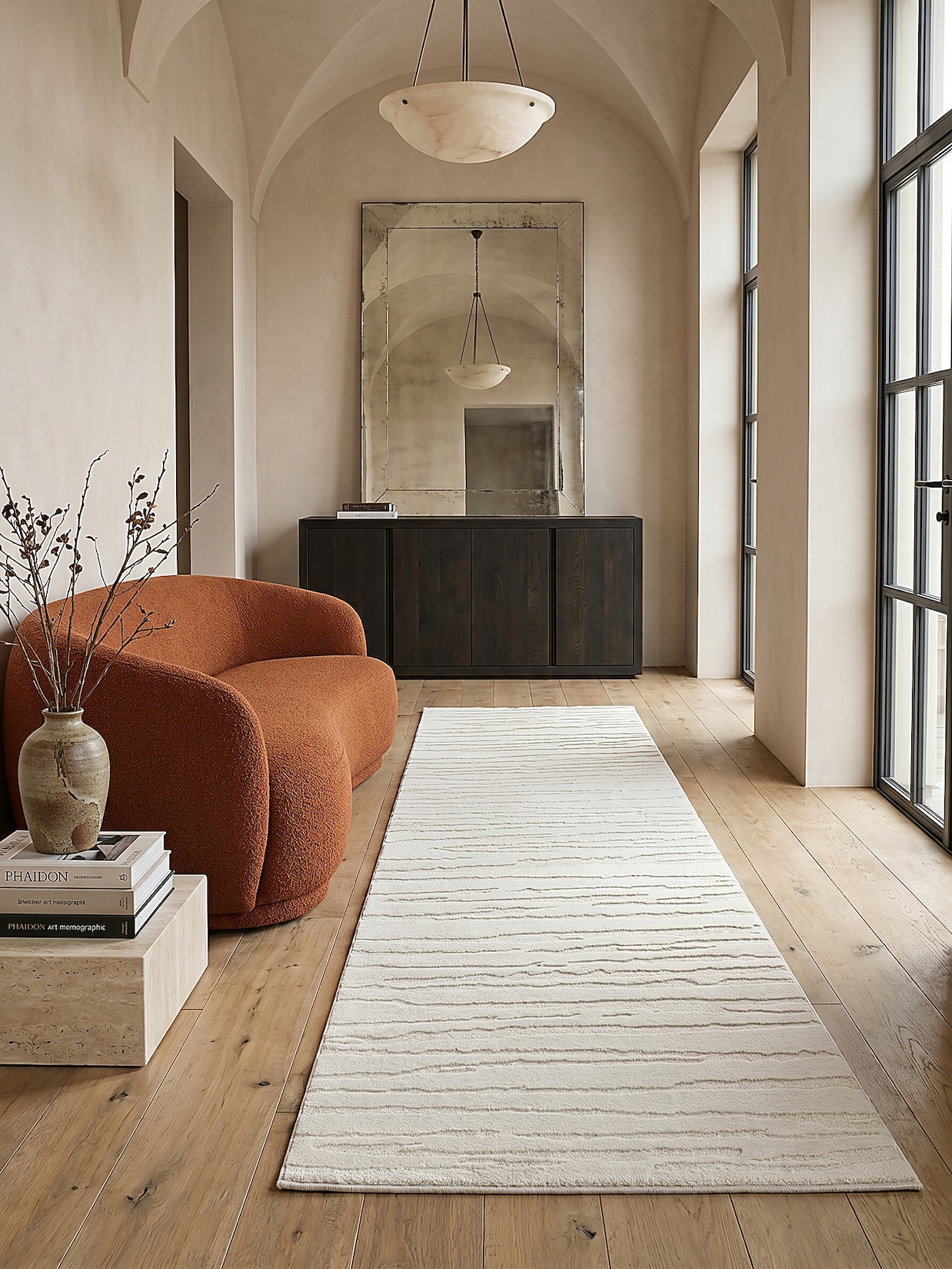 Läufer Kurzflor Creme 80x300 cm - CETINA Kadima Design