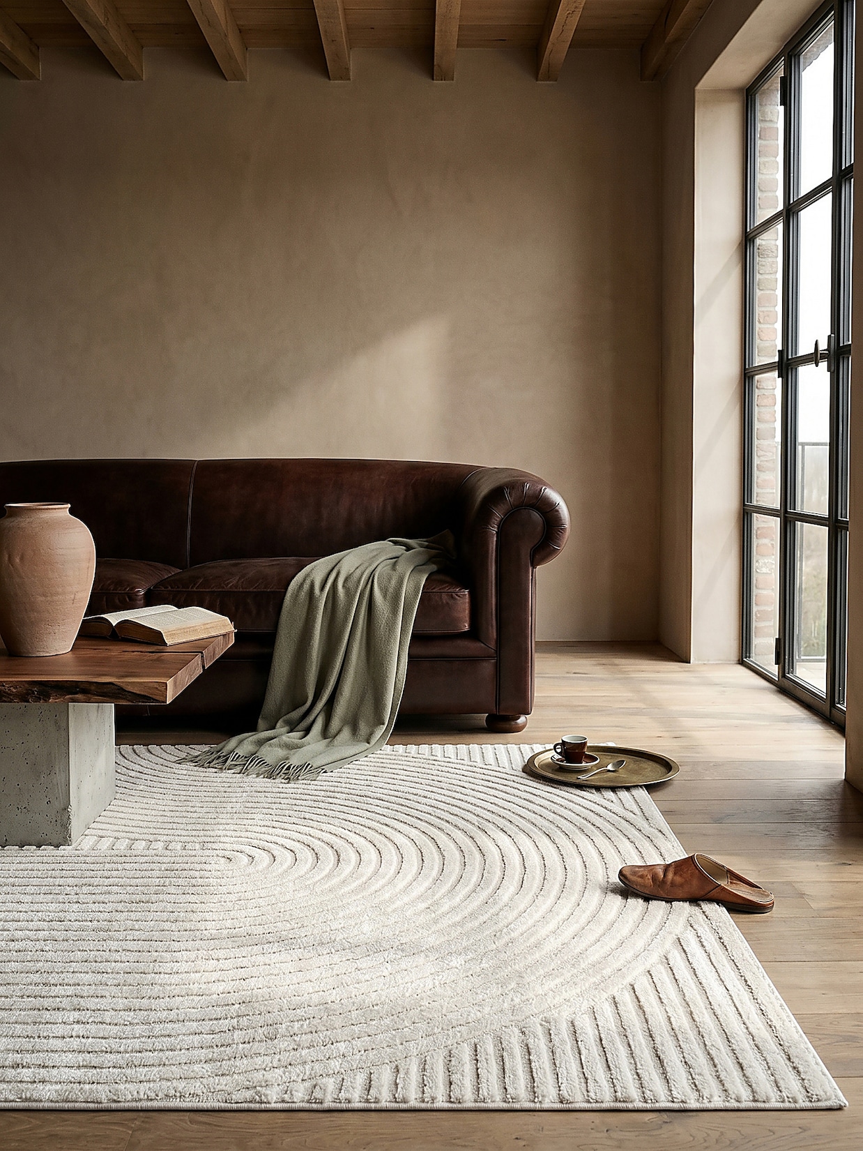 Teppich Kurzflor Creme 300x400 cm - CETINA Kadima Design