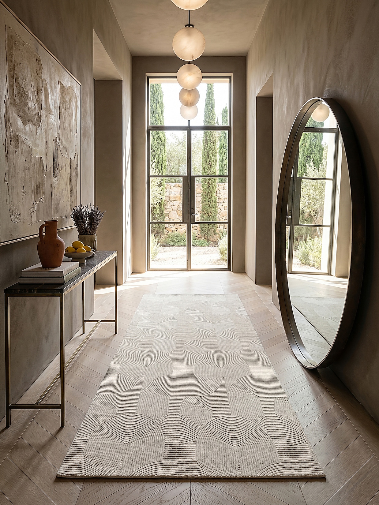 Läufer Kurzflor Creme 80x300 cm - DALAR Kadima Design