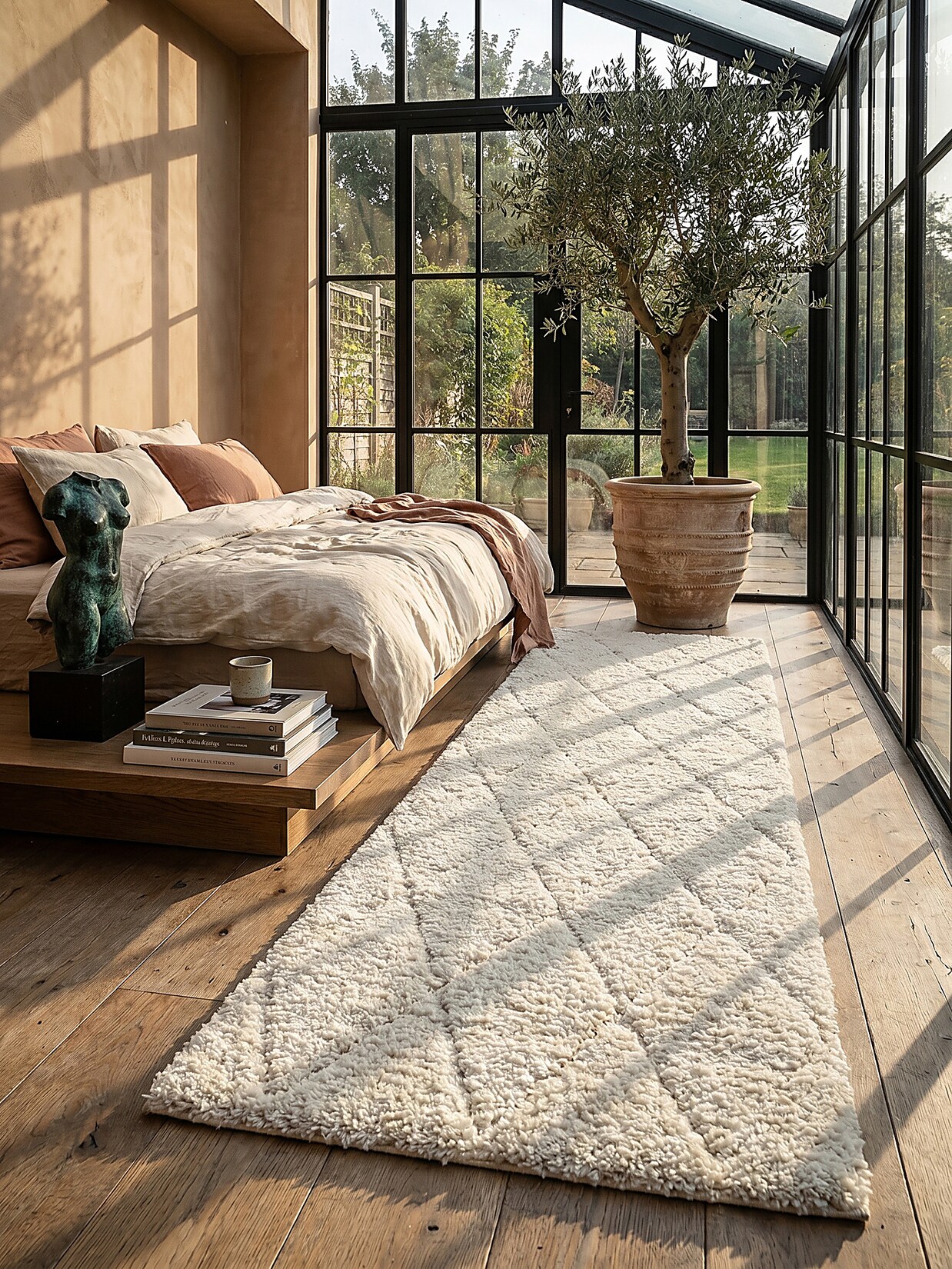 Shaggy-Teppich Polypropylen Creme 80x150 cm - ATRIO Kadima Design