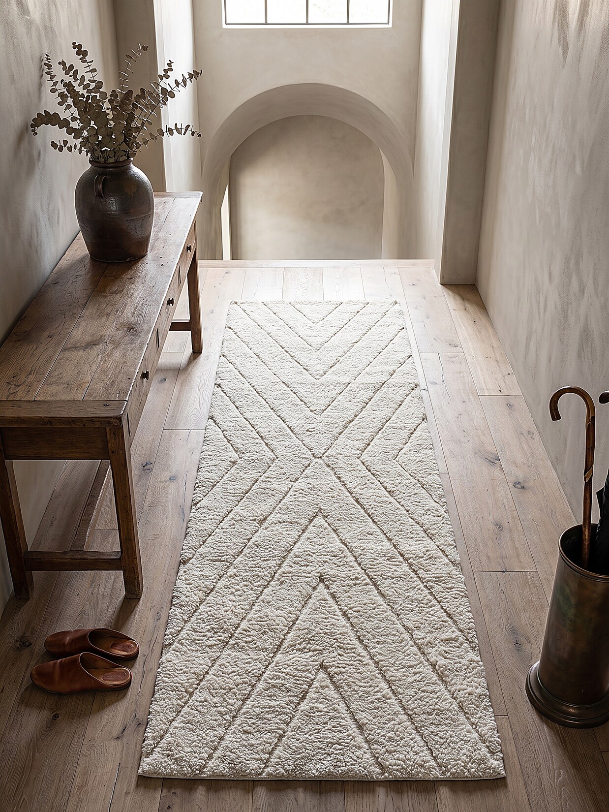 Shaggy-Teppich Polypropylen Creme 80x150 cm - ATRIO Kadima Design