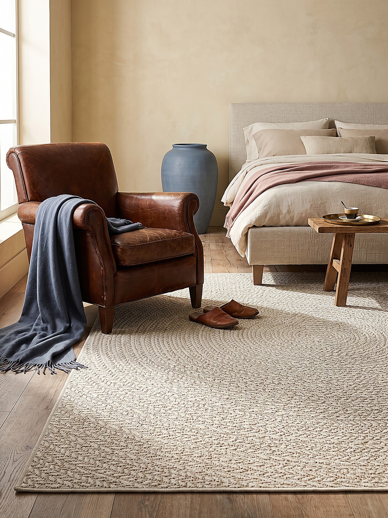 Flachgewebe-Teppich Polypropylen Creme 120x170 cm - CORDEV Kadima