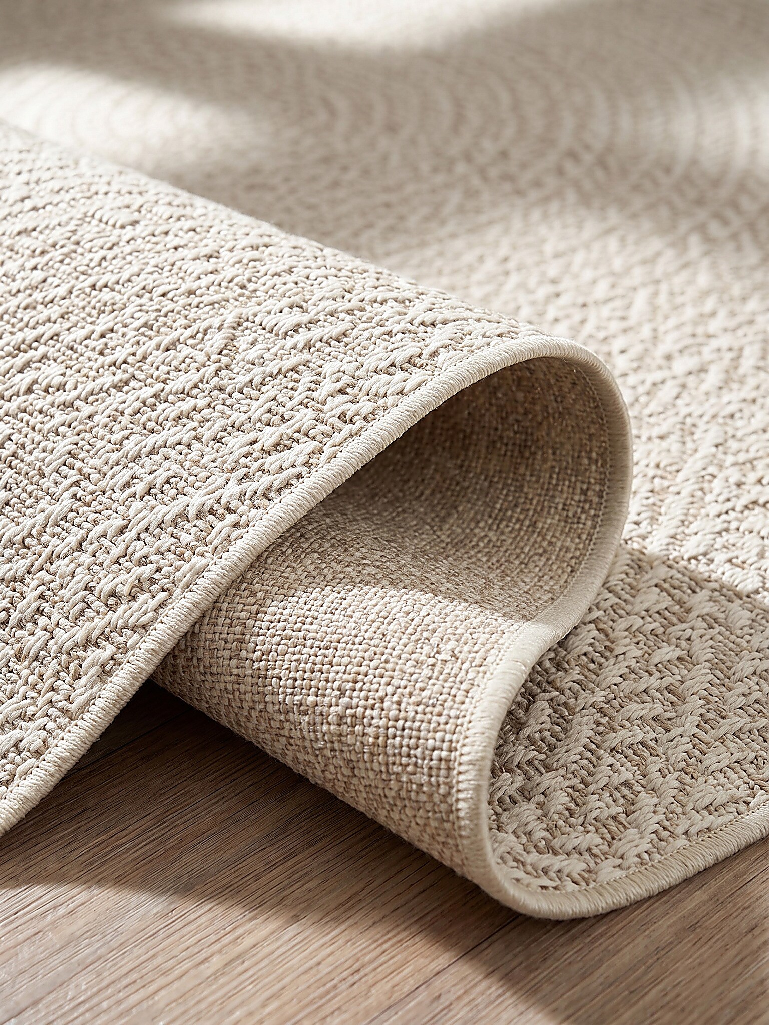 Flachgewebe-Teppich Polypropylen Creme 240x340 cm - CORDEV