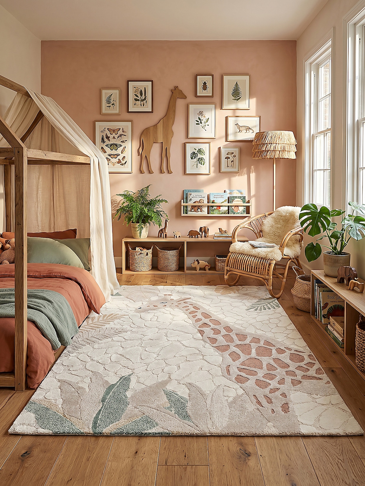 Kinderteppich Kurzflor Creme 160x230 cm - VELT Kadima Design