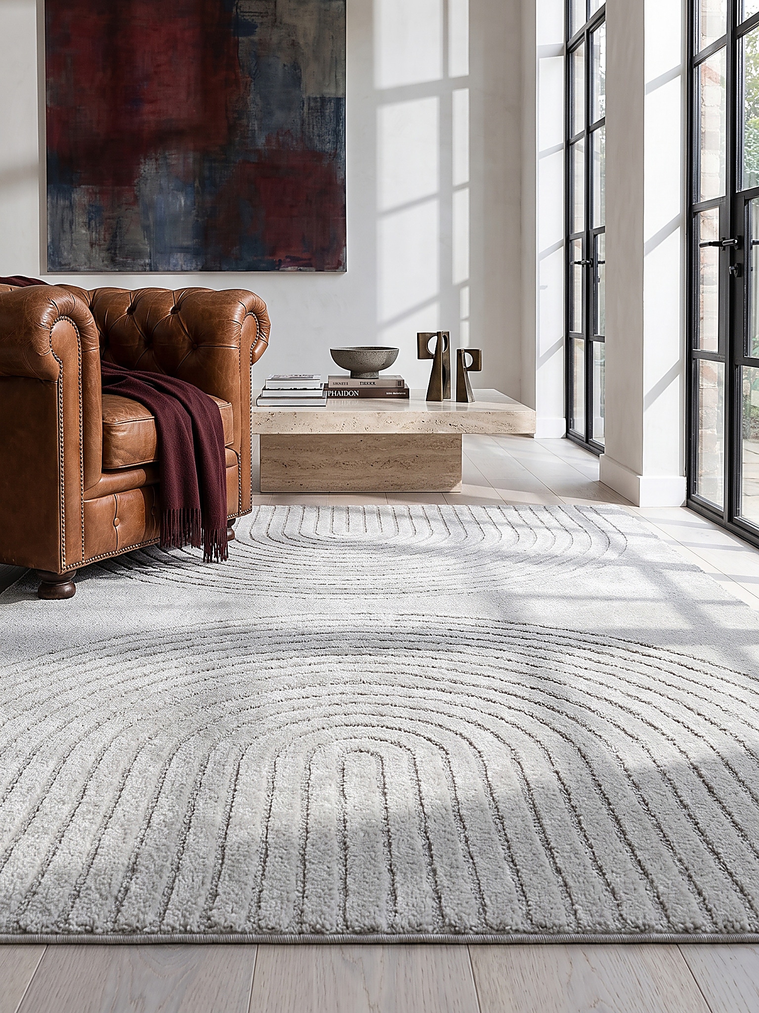 Teppich Kurzflor Grau 140x200 cm - MUOTA | Kadima Design 
