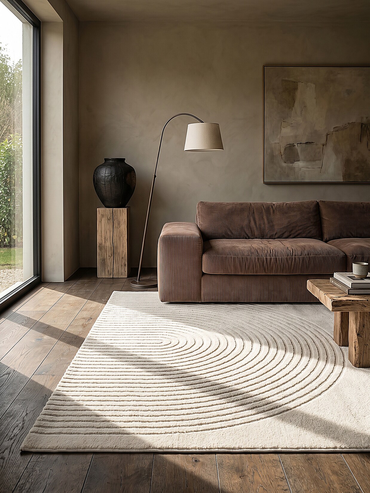 Teppich Kurzflor Creme 160x220 cm - MUOTA Kadima Design