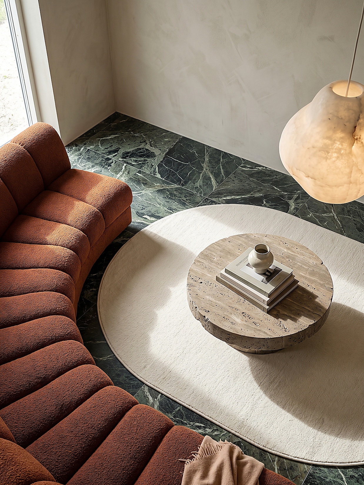 Teppich Hochflor Creme 140x200 cm - ALDAN Kadima Design