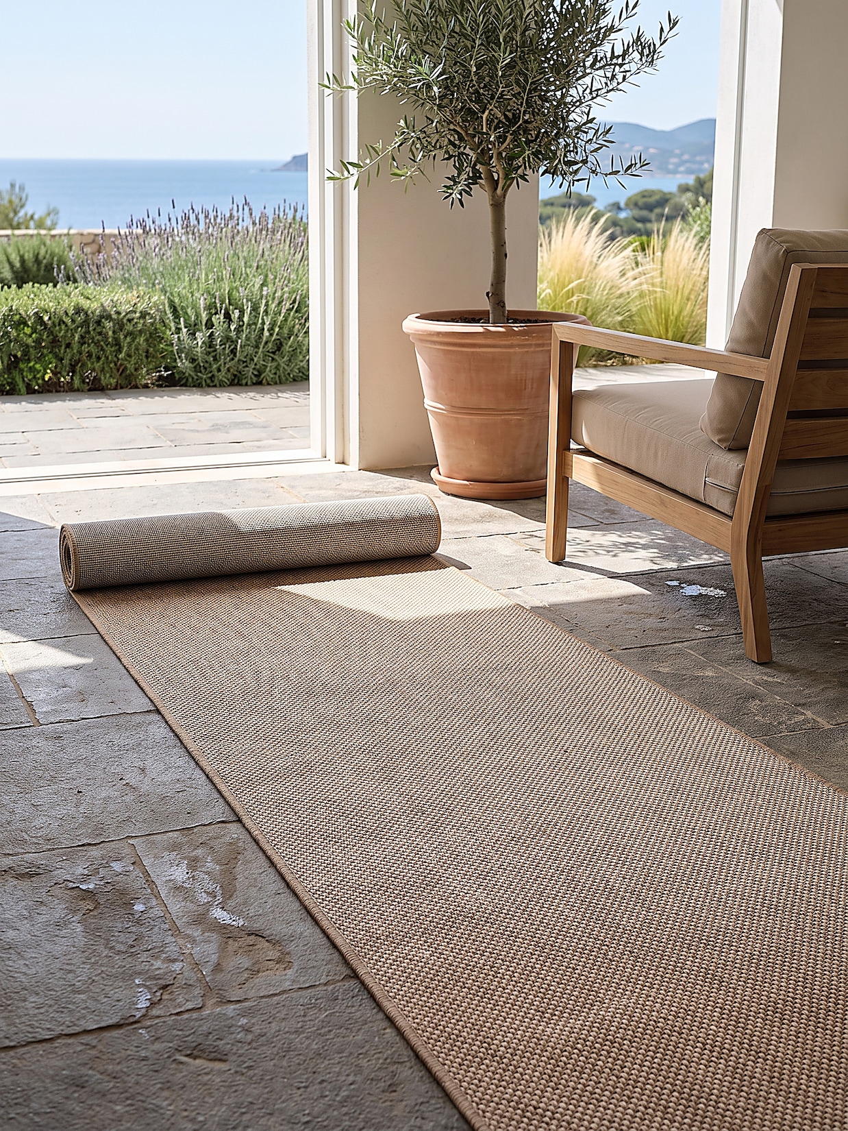 Läufer Flachgewebe Natur 80x150 cm - BORNO Kadima Design