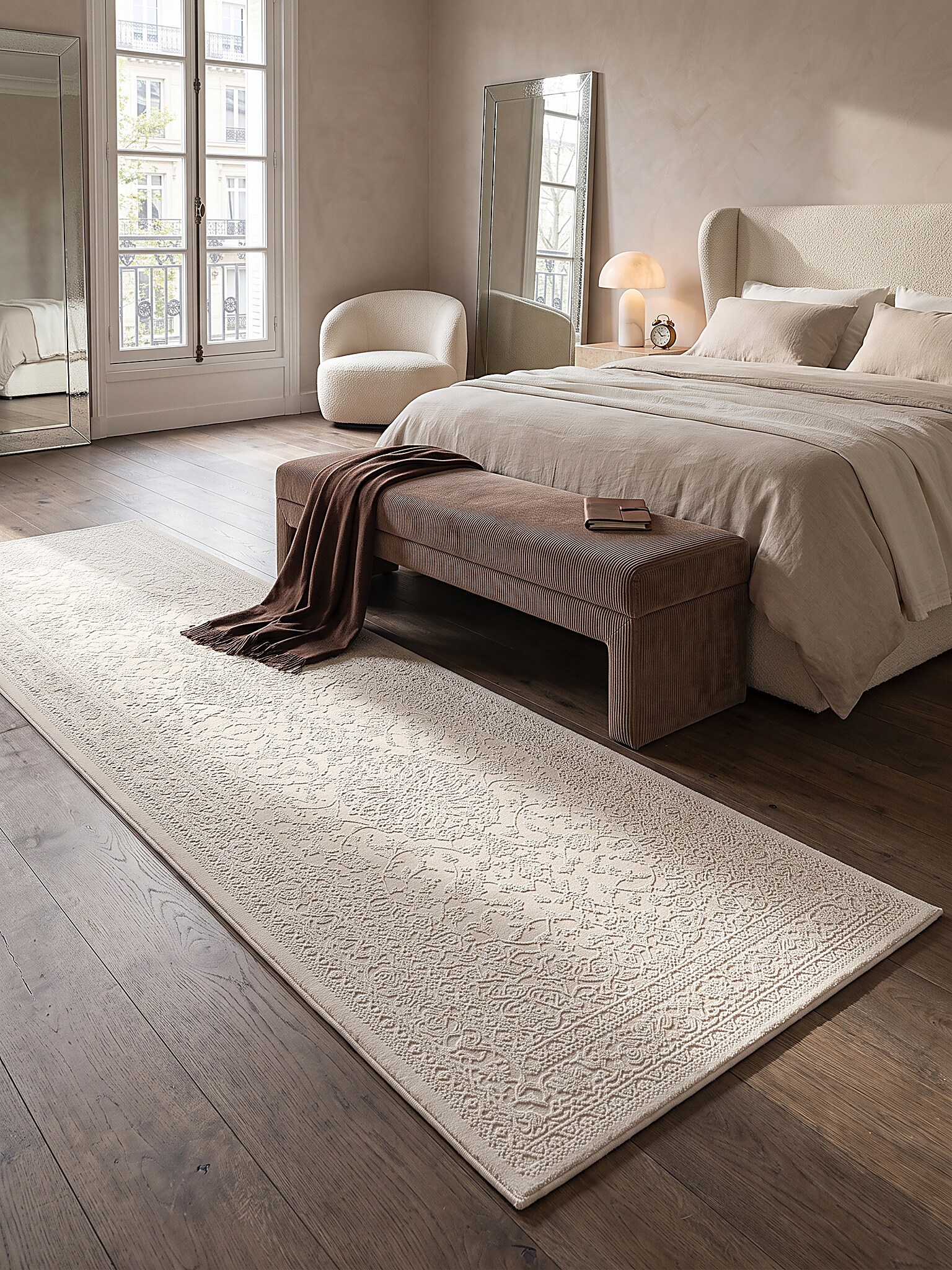 L&auml;ufer Waschbar Creme 80x300 cm - KASOS | Kadima Design 