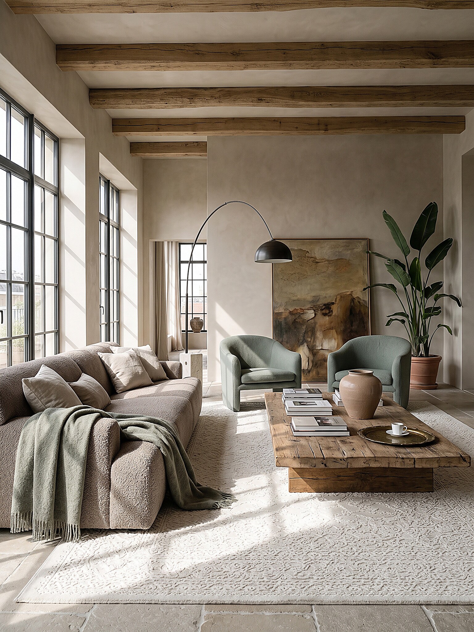 Teppich Waschbar Creme 200x290 cm - KASOS | Kadima Design 