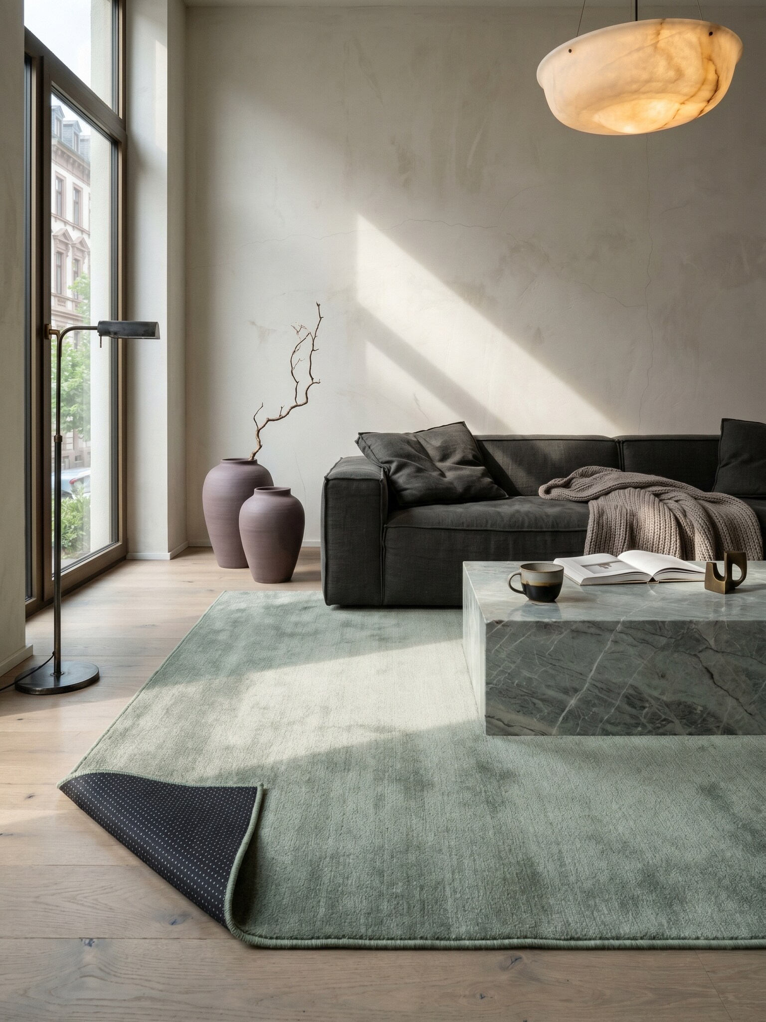 Teppich Kurzflor Gr&uuml;n 160x220 cm - RUTOR | Kadima Design 