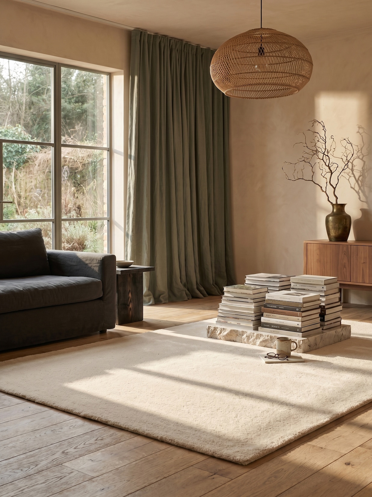 Teppich Kurzflor Beige 200x280 cm - RUTOR Kadima Design
