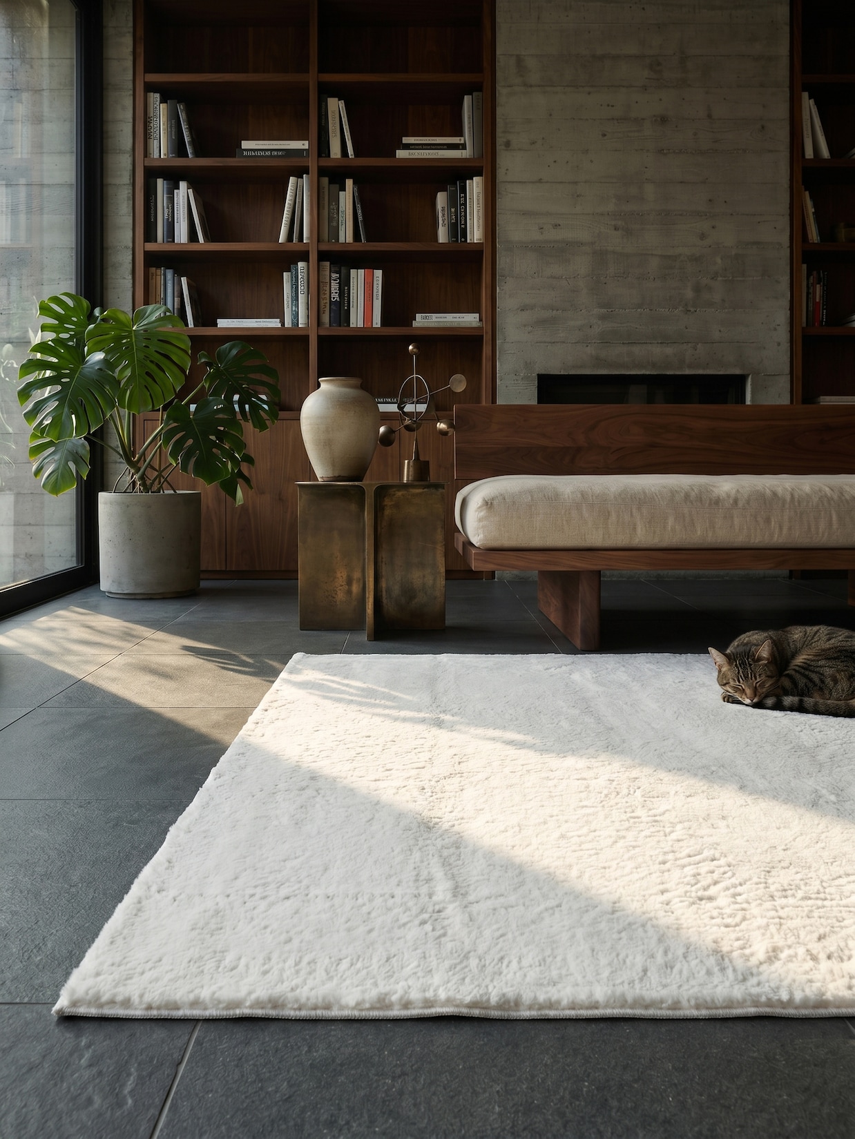 Teppich Kurzflor Creme 240x340 cm - RUTOR Kadima Design