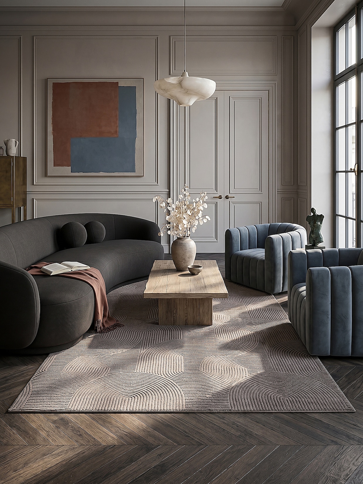 Teppich Kurzflor Beige 140x200 cm - DALAR Kadima Design