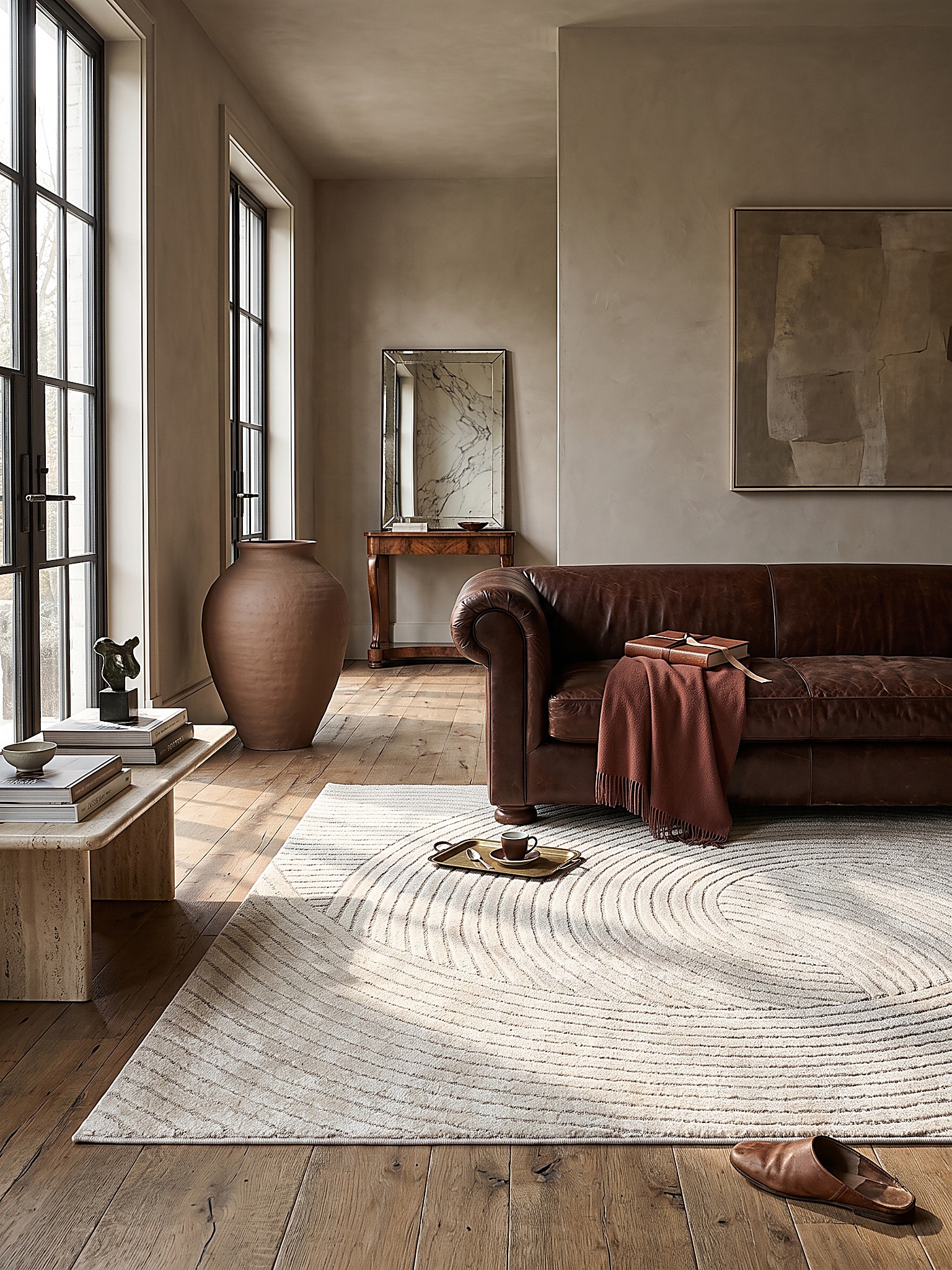 Teppich Kurzflor Creme 120x170 cm - CETINA | Kadima Design 