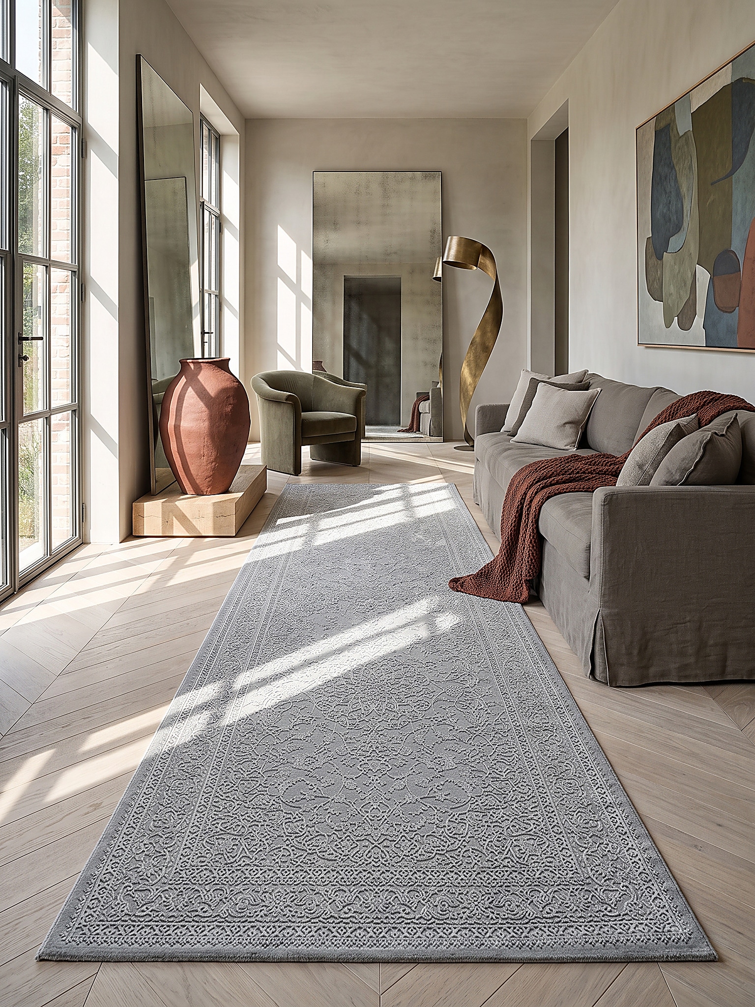 L&auml;ufer Waschbar Creme 80x300 cm - KASOS | Kadima Design 