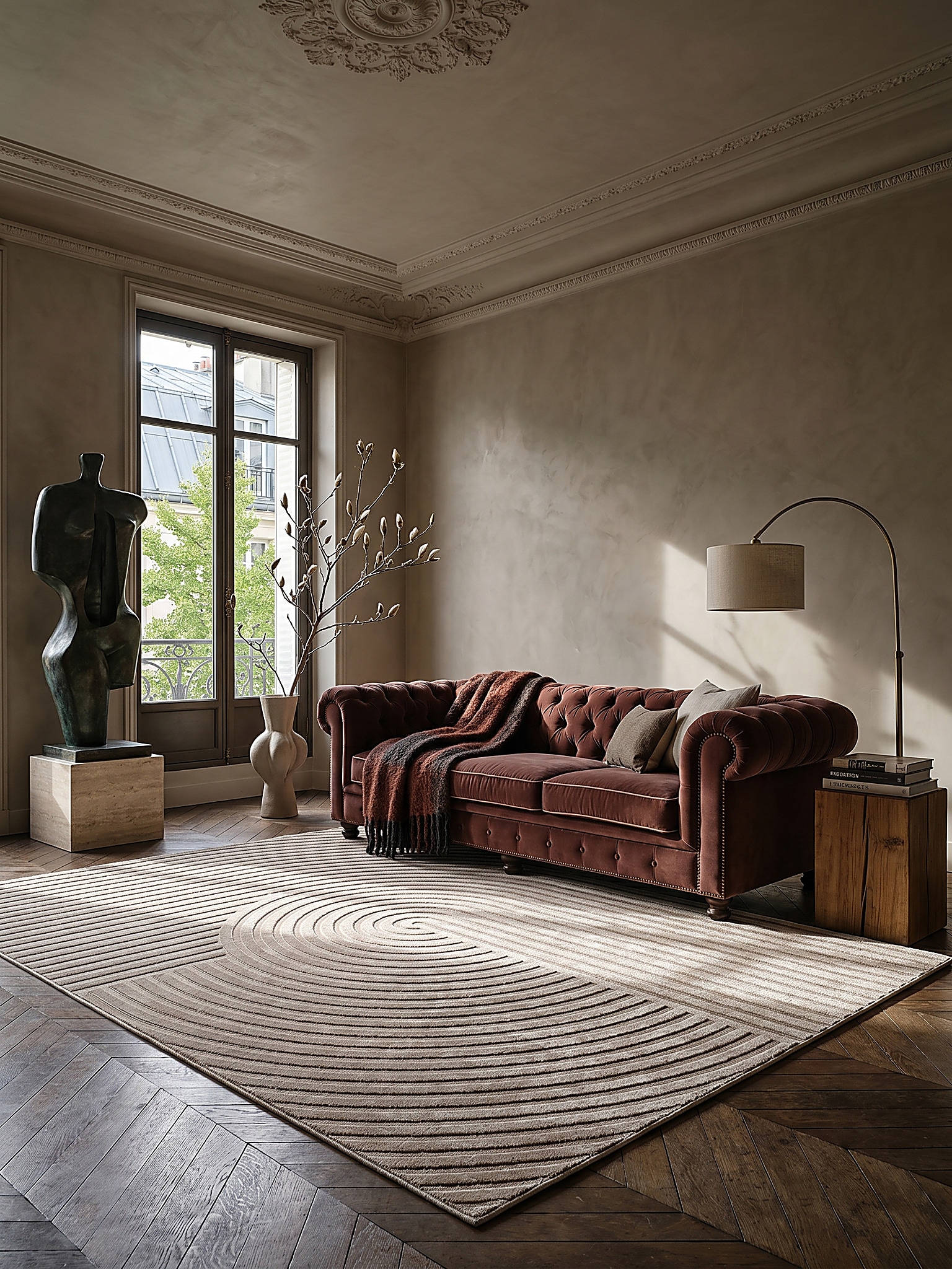 Teppich Kurzflor Beige 140x200 cm - ERESMA | Kadima Design 