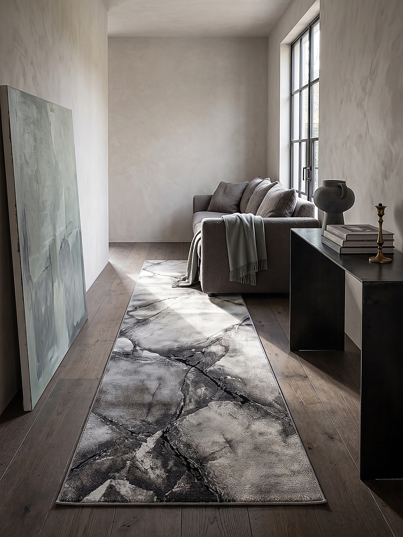 L&auml;ufer Kurzflor Grau 80x150 cm - OGLIO | Kadima Design 