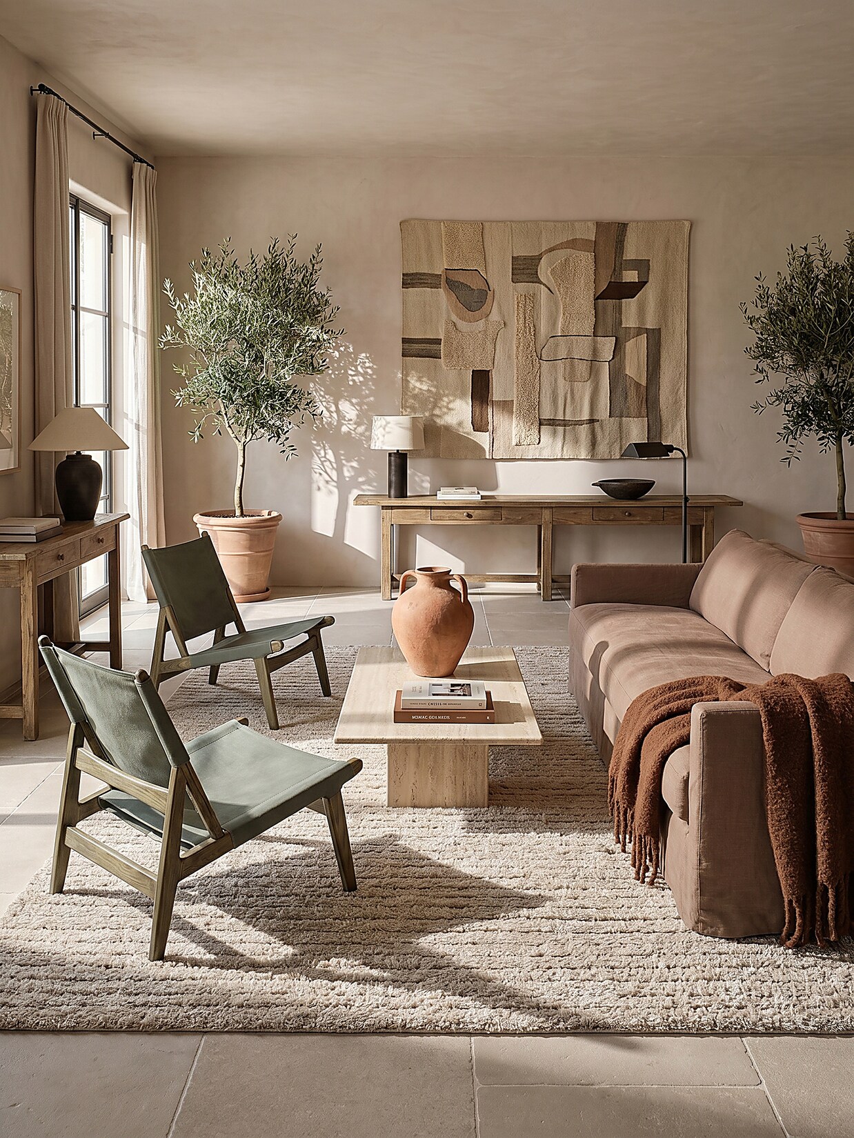 Shaggy-Teppich Polypropylen Beige 140x200 cm - ATRIO Kadima Design