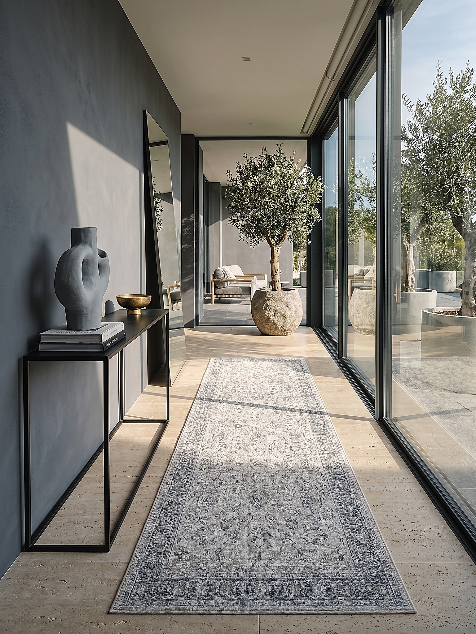 Outdoor-L&auml;ufer Niederflor Beige 80x150 cm - LIMMAT | Kadima Design 