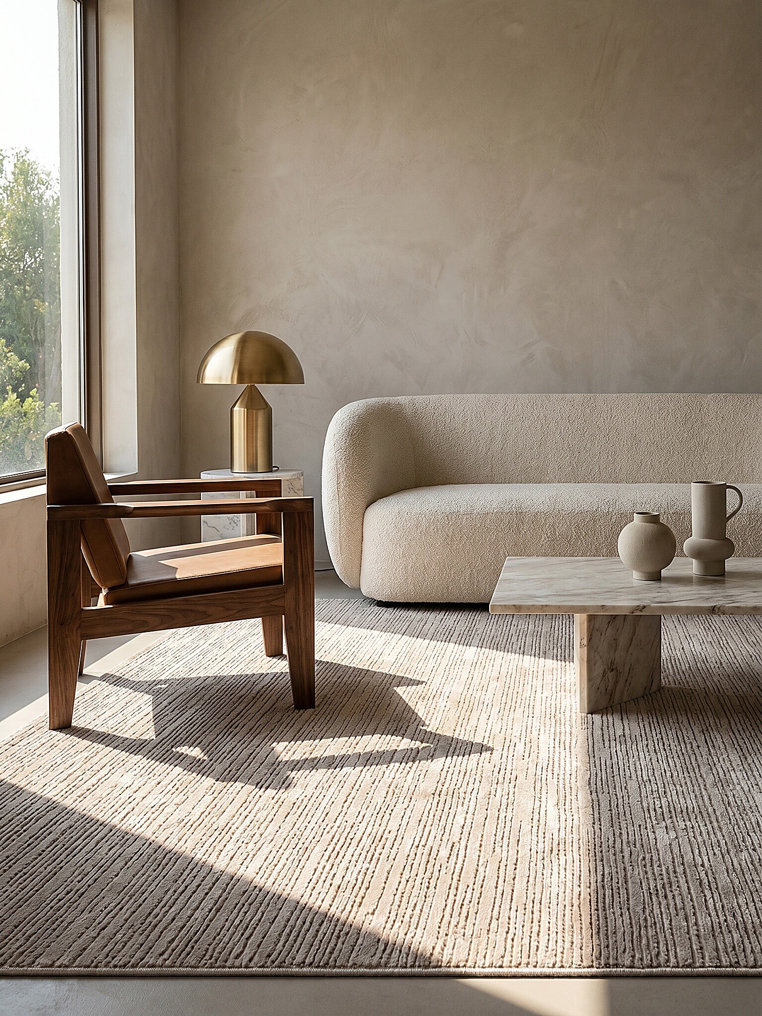 Teppich Waschbar Beige 160x230 cm - KASOS