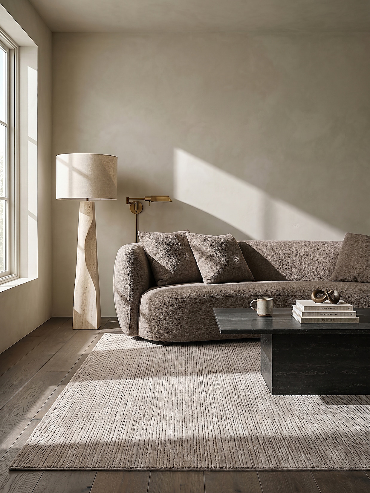 Teppich Waschbar Beige 200x290 cm - KASOS Kadima Design