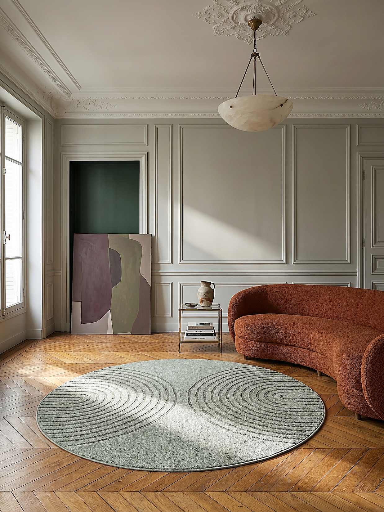 Teppich Kurzflor Grün 120x120 cm - MUOTA Kadima Design
