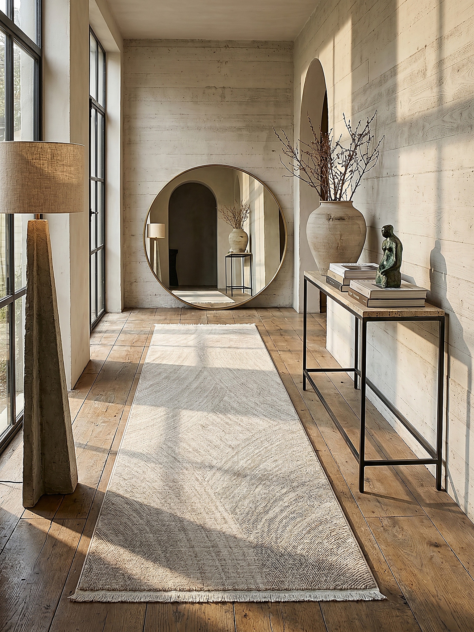 L&auml;ufer Kurzflor Beige 80x300 cm - SCRIVIA | Kadima Design 