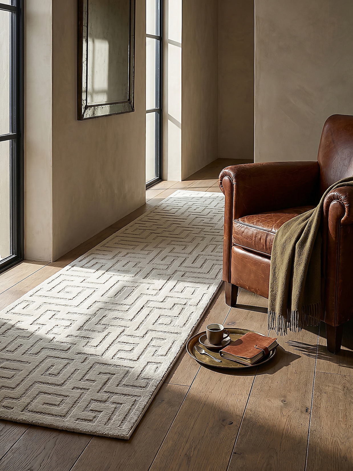 Läufer Kurzflor Creme 80x150 cm - MUOTA Kadima Design