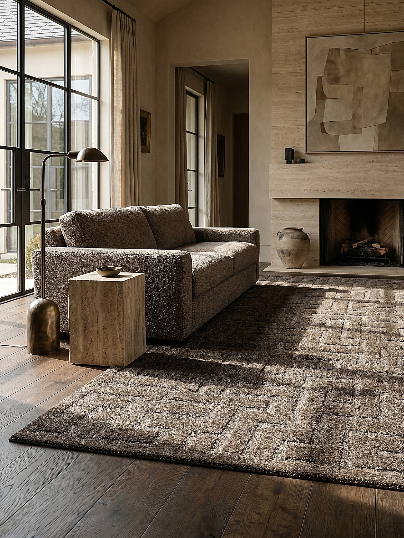 Teppich Kurzflor Braun 120x160 cm - MUOTA | Kadima Design 
