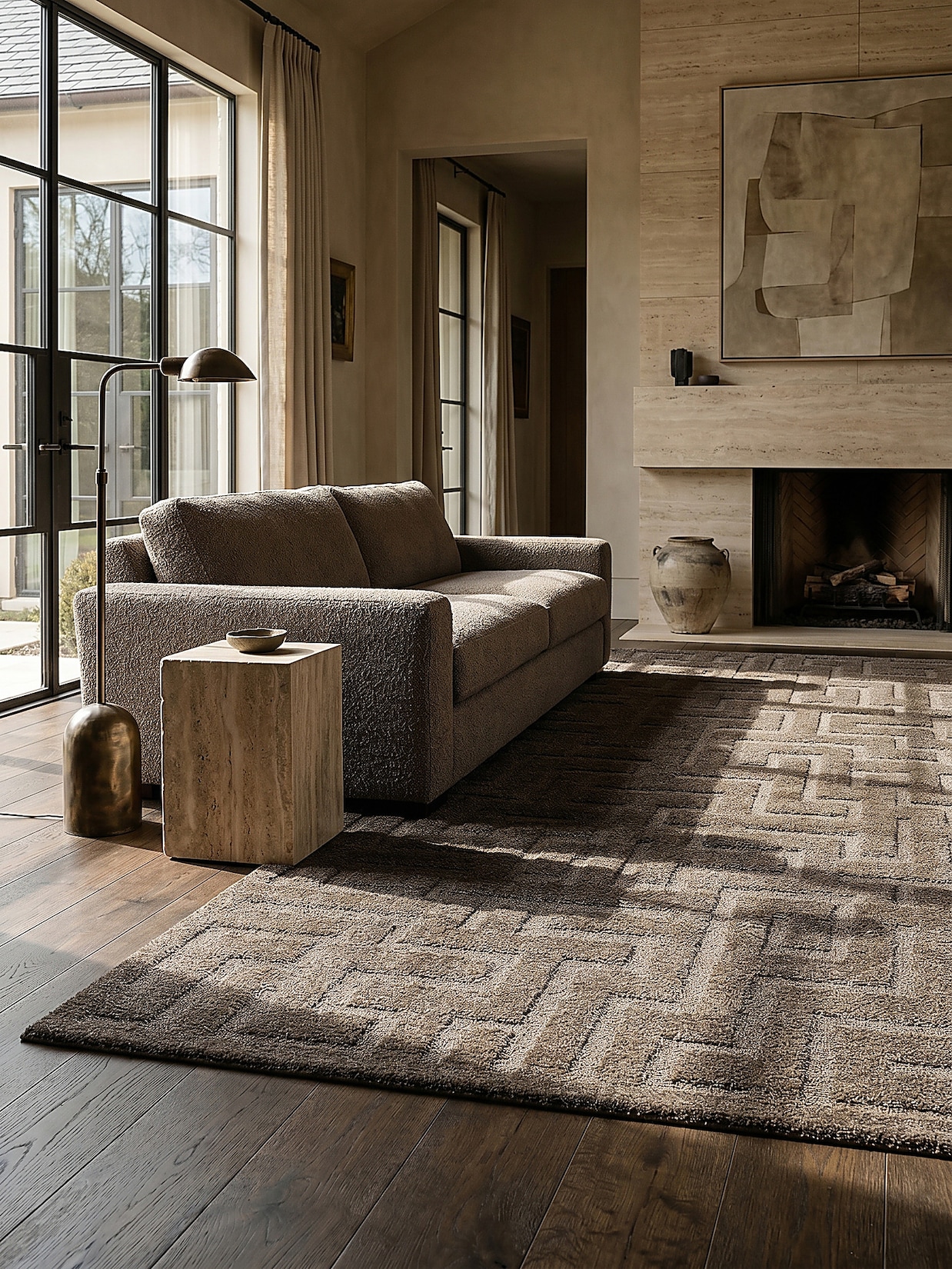 Teppich Kurzflor Braun 140x200 cm - MUOTA Kadima Design