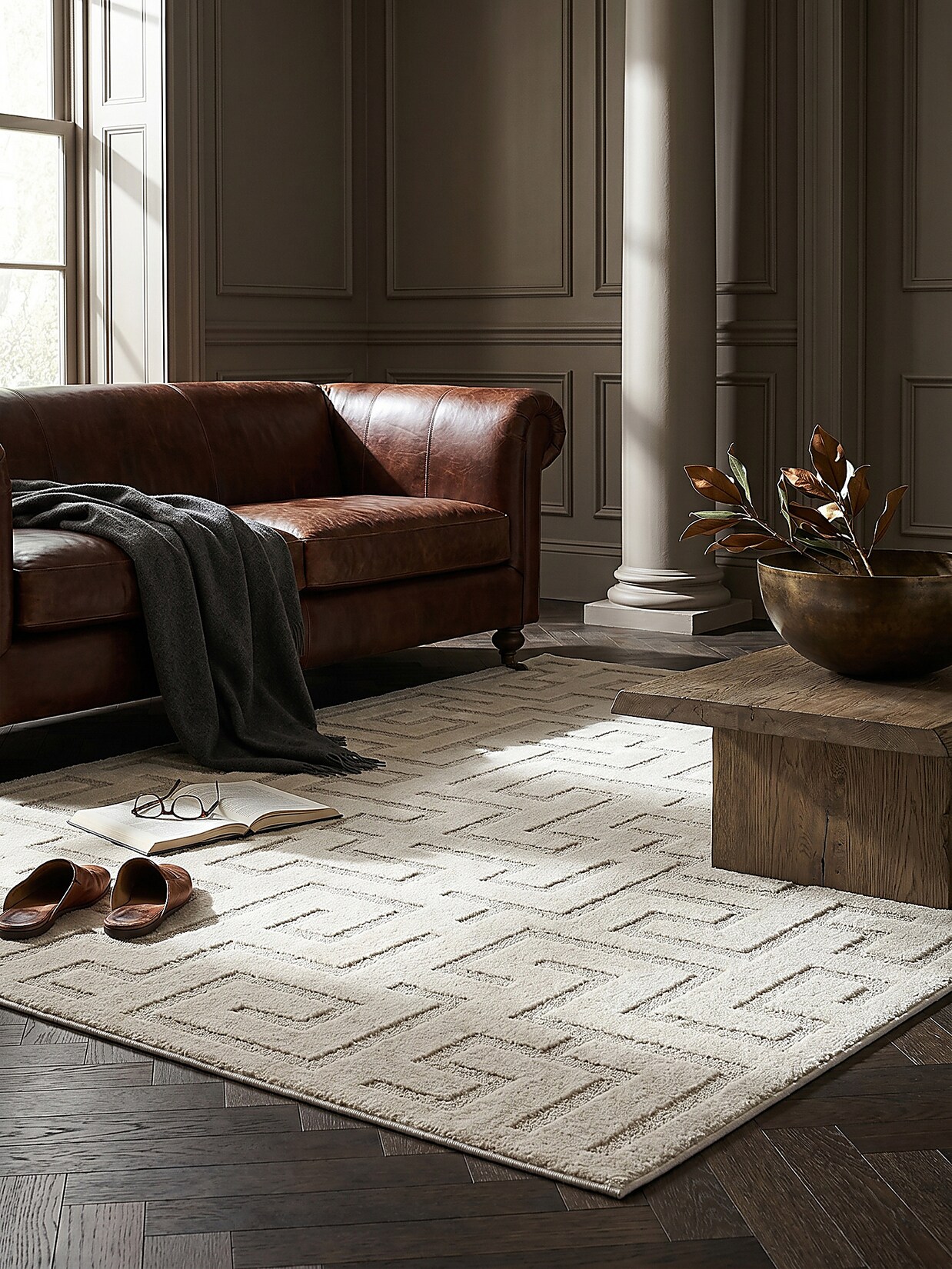 Teppich Kurzflor Creme 160x220 cm - MUOTA Kadima Design