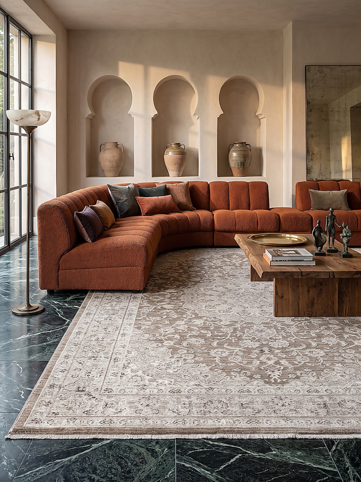 Teppich Kurzflor Braun 160x230 cm - SCRIVIA Kadima Design