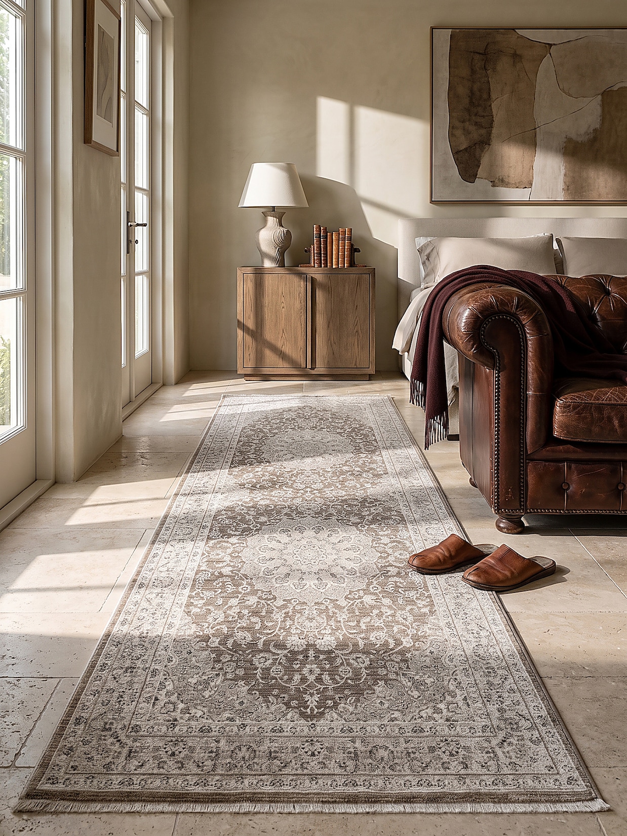 Läufer Kurzflor Braun 80x300 cm - SCRIVIA Kadima Design