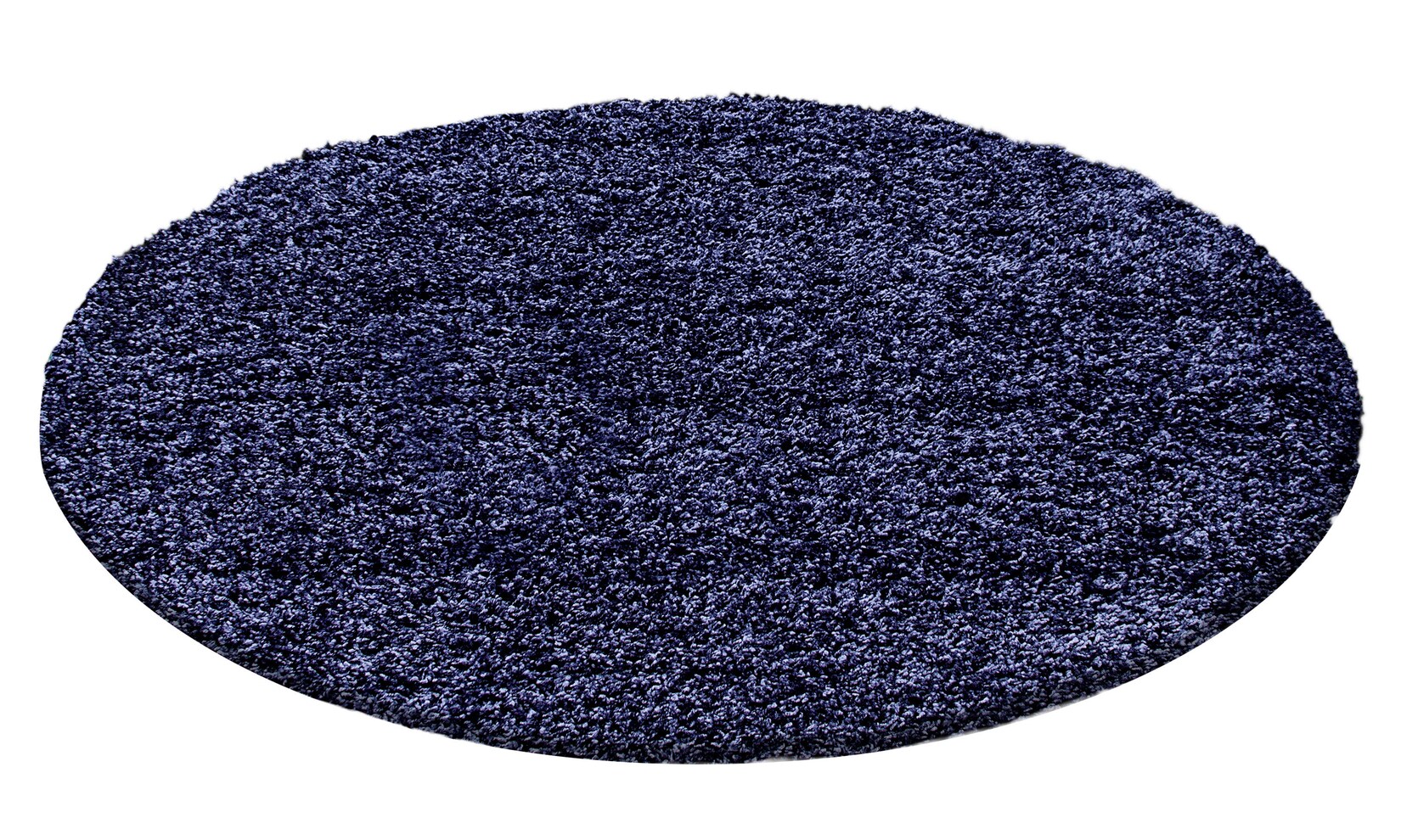 Teppich Hochflor RHEIN in Marineblau, einfarbig, Ø 80 cm