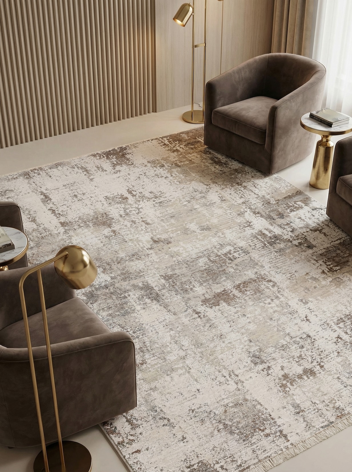 Teppich SIENA-Arbia, abstrakt, Beige, 120 x 180 cm