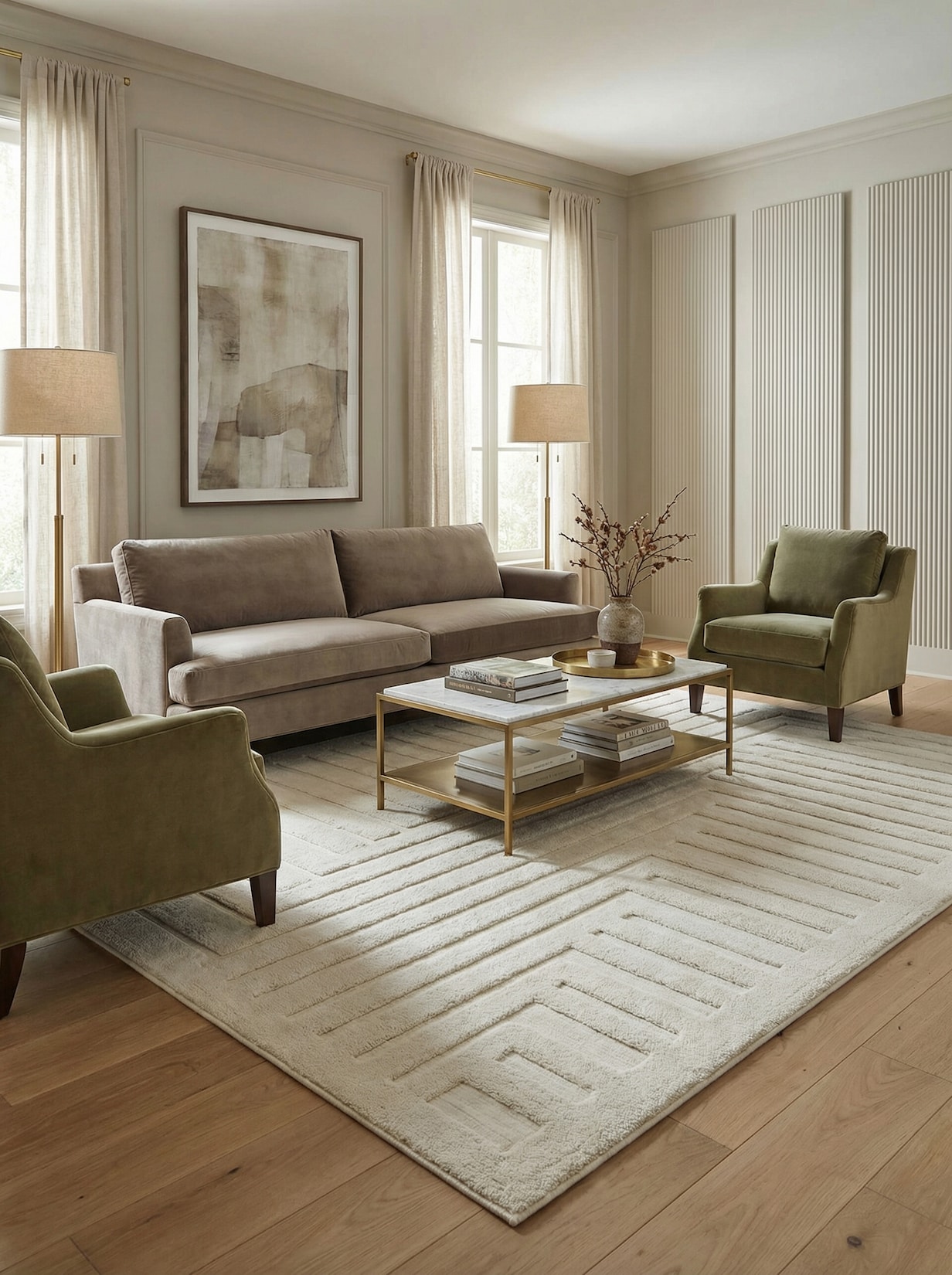Teppich EDEN-Lazonby, geometrisch, Elfenbein, 120 x 170 cm