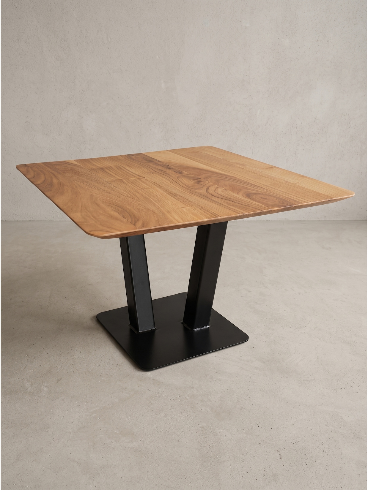 Couchtisch Akazie Massivholz Akazie-Schwarz 60x60x40 cm Kadima