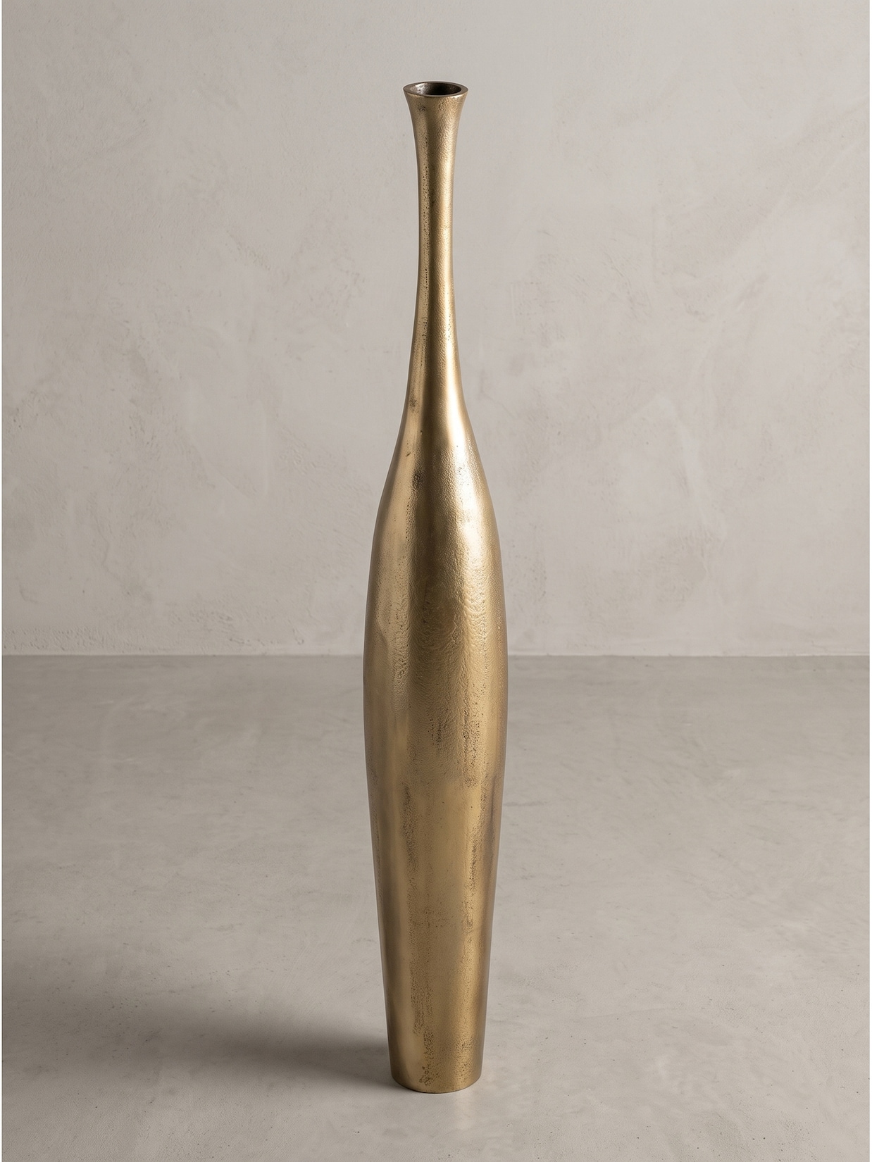 Bodenvase Aluminium Gold Ø 14x100 cm - EBRO Kadima Design