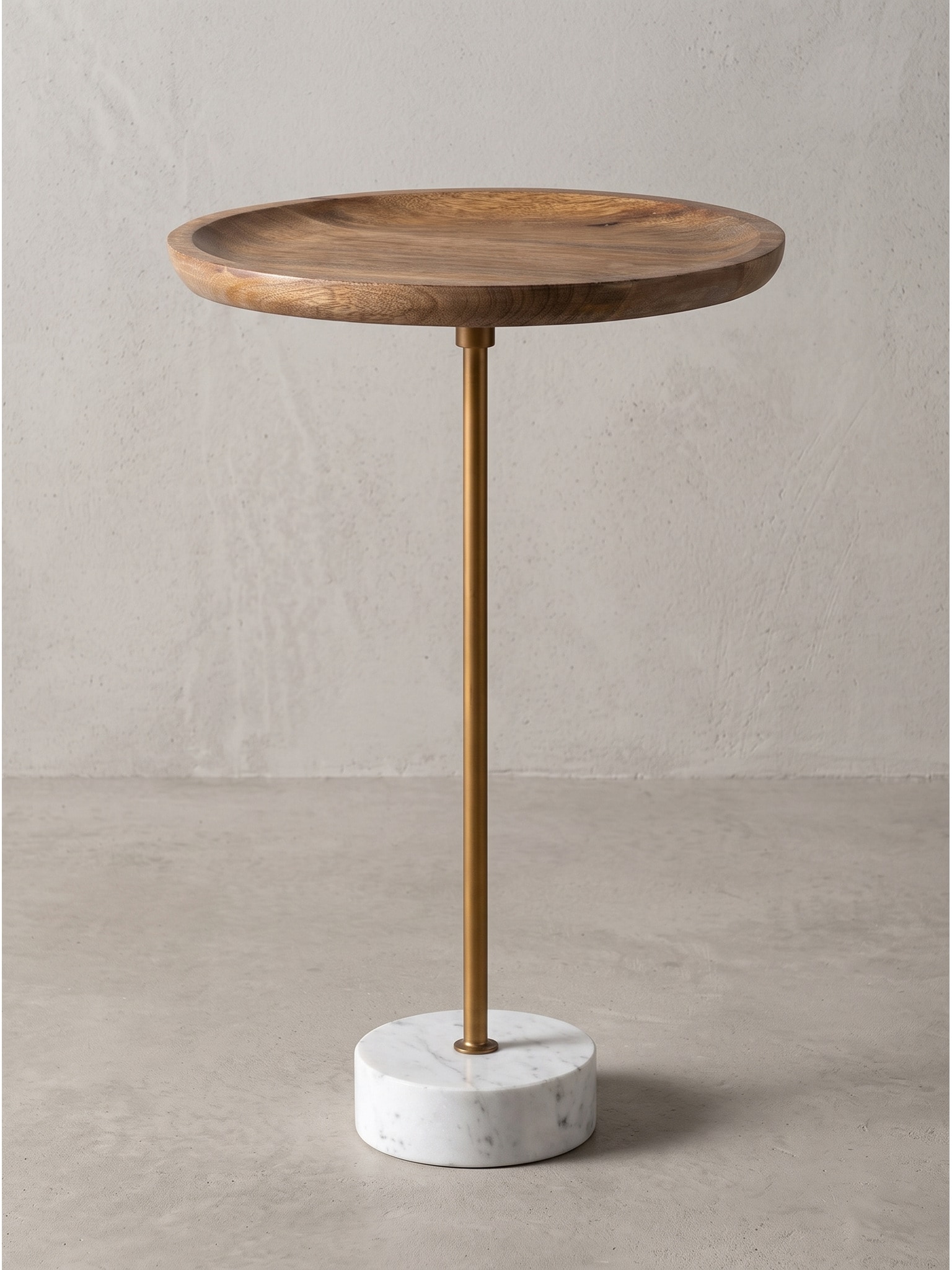 Beistelltisch Mango Massivholz Wei&szlig;-Mango &Oslash; 40x55 cm | Kadima 