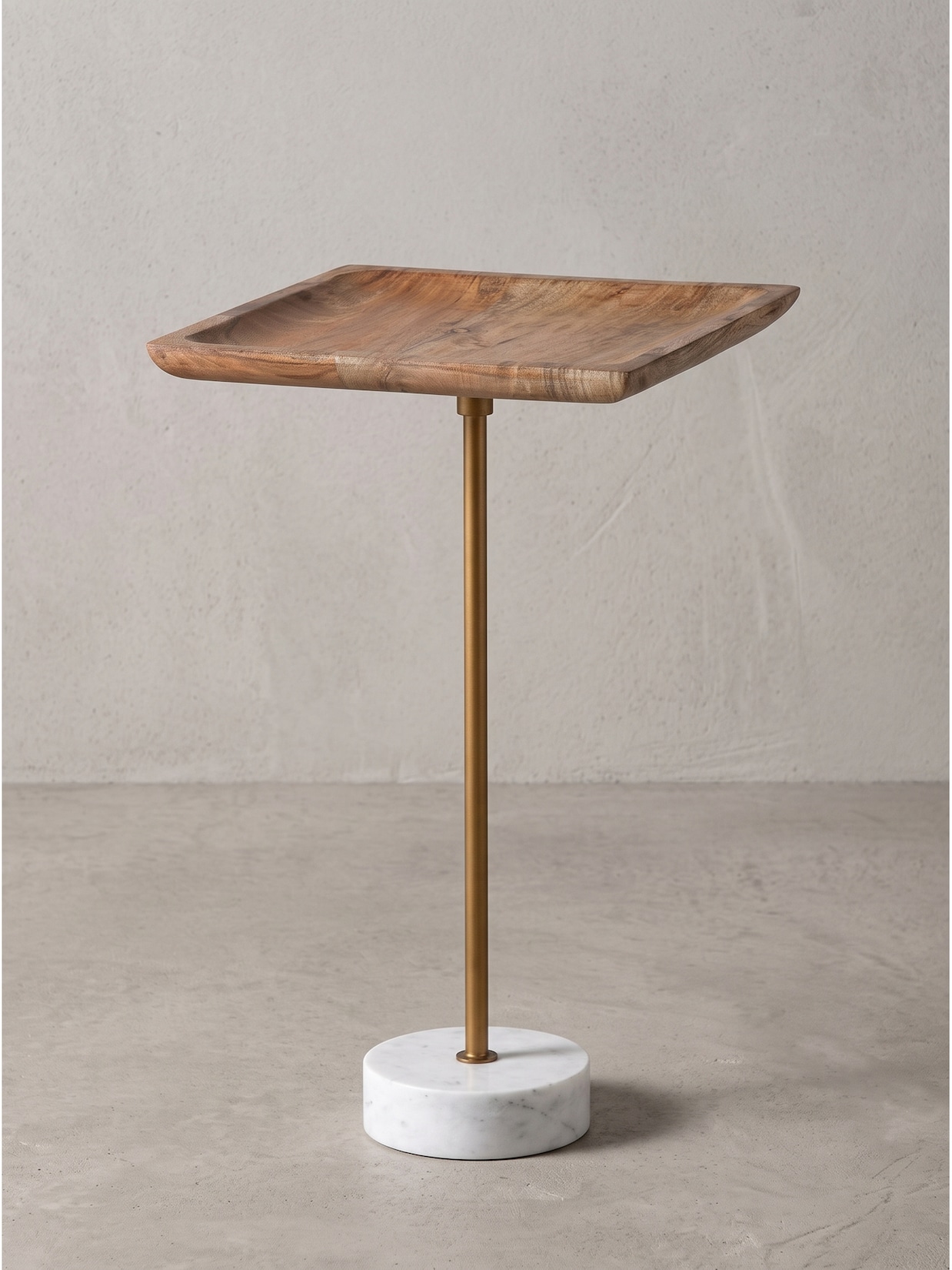 Beistelltisch Mango Massivholz Weiß-Mango 35x35x55 cm Kadima